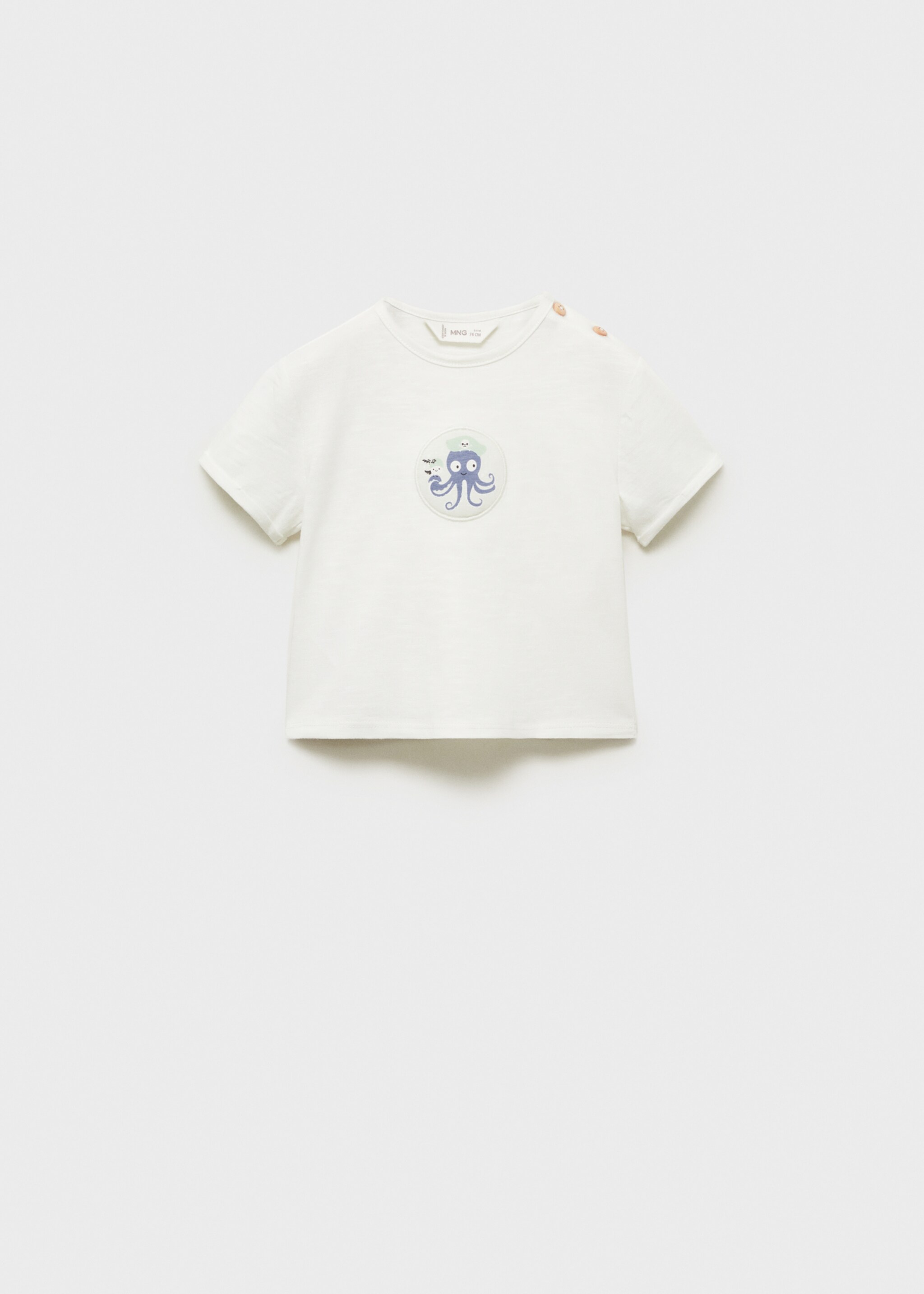 T-Shirt mit Tintenfisch-Aufdruck - Artikel ohne Model