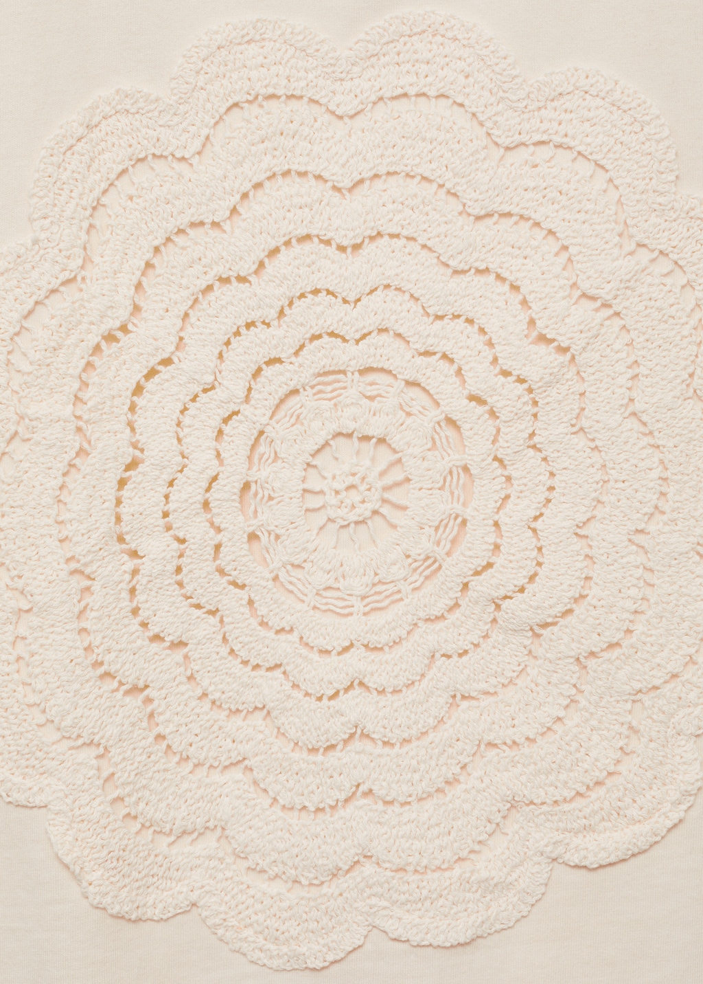 Crochet floral embroidered t-shirt