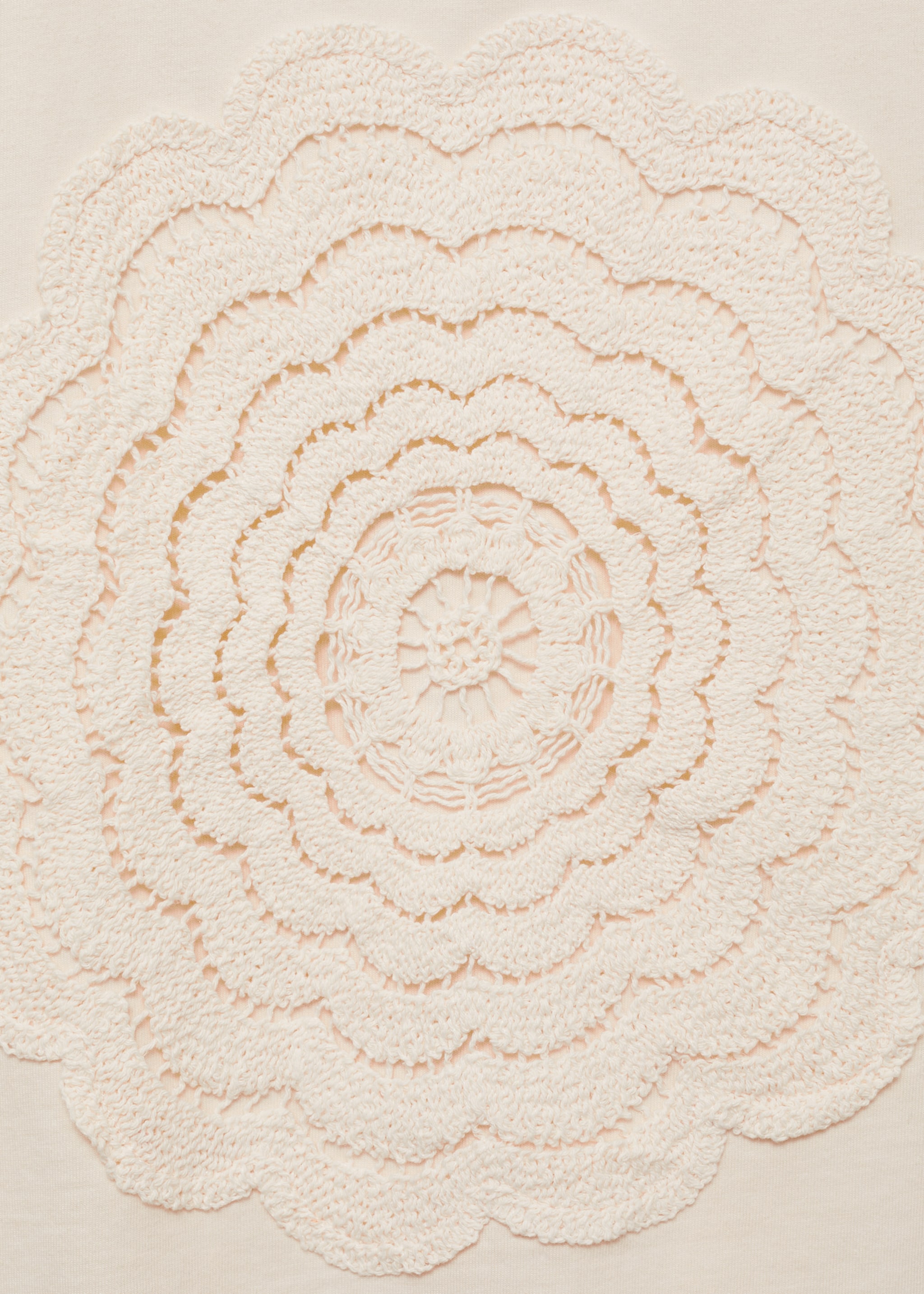 Crochet floral embroidered t-shirt - Details of the article 0