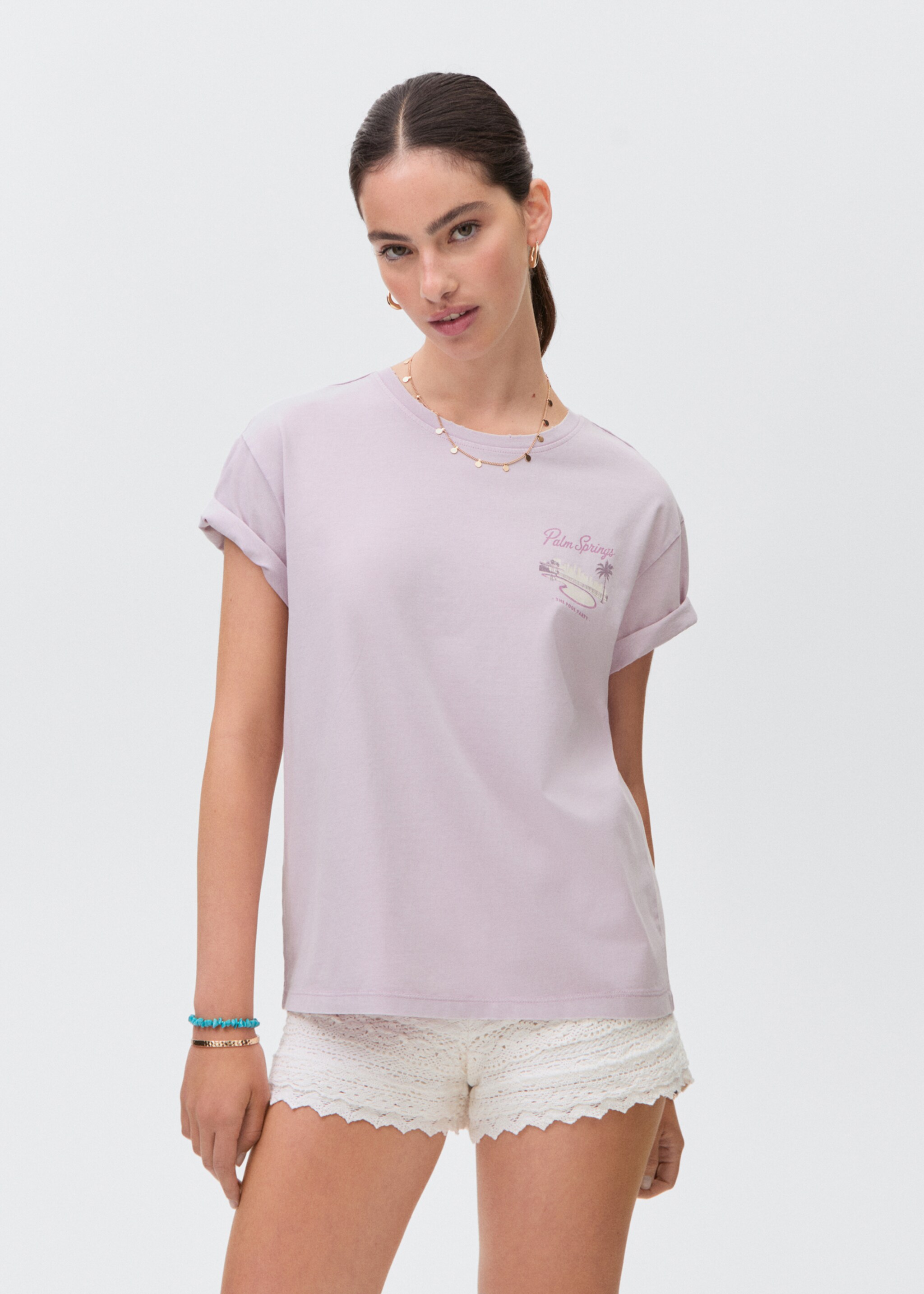 Short-sleeved printed t-shirt - Medium plane
