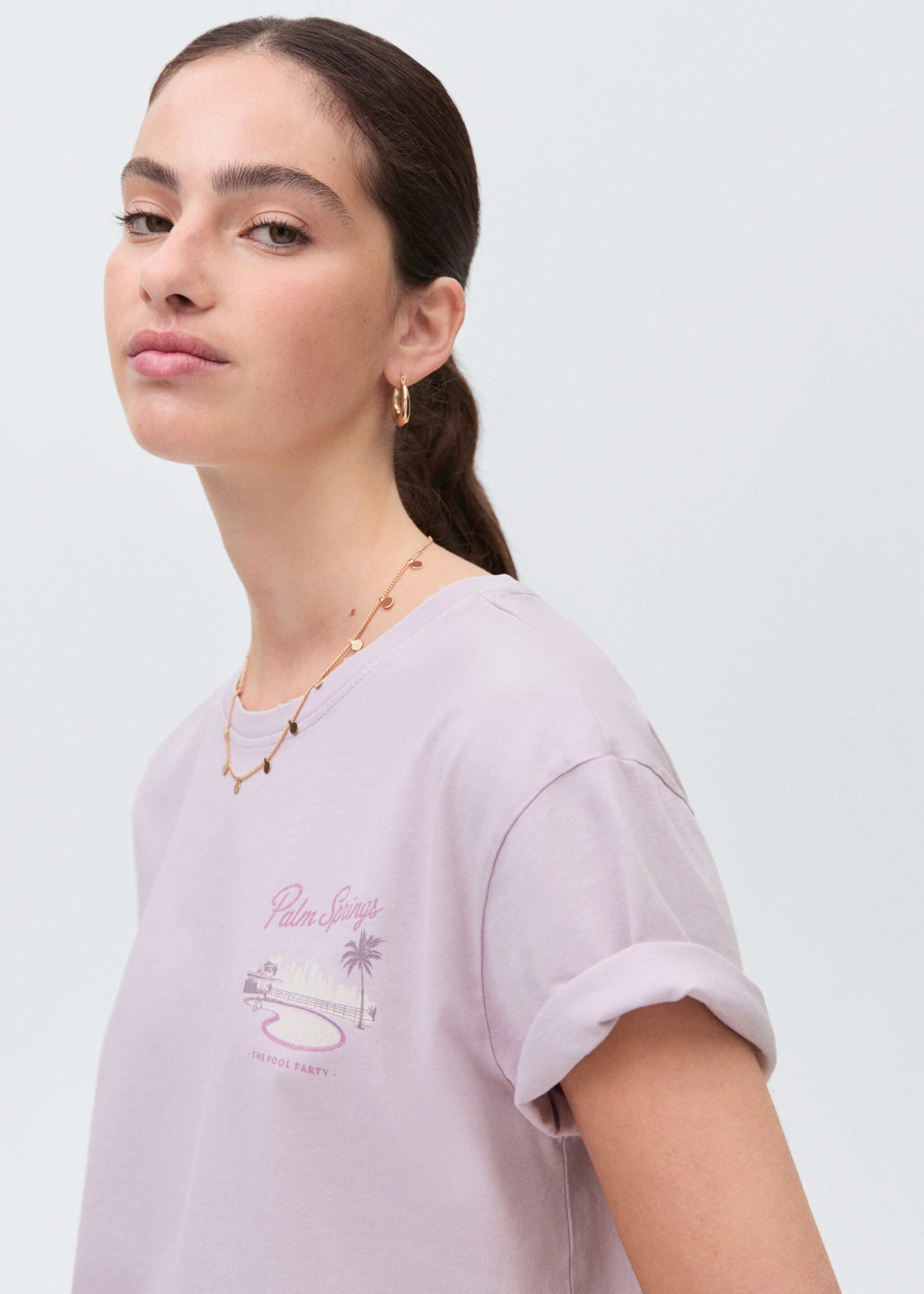 Short-sleeved printed t-shirt - Details of the article 1