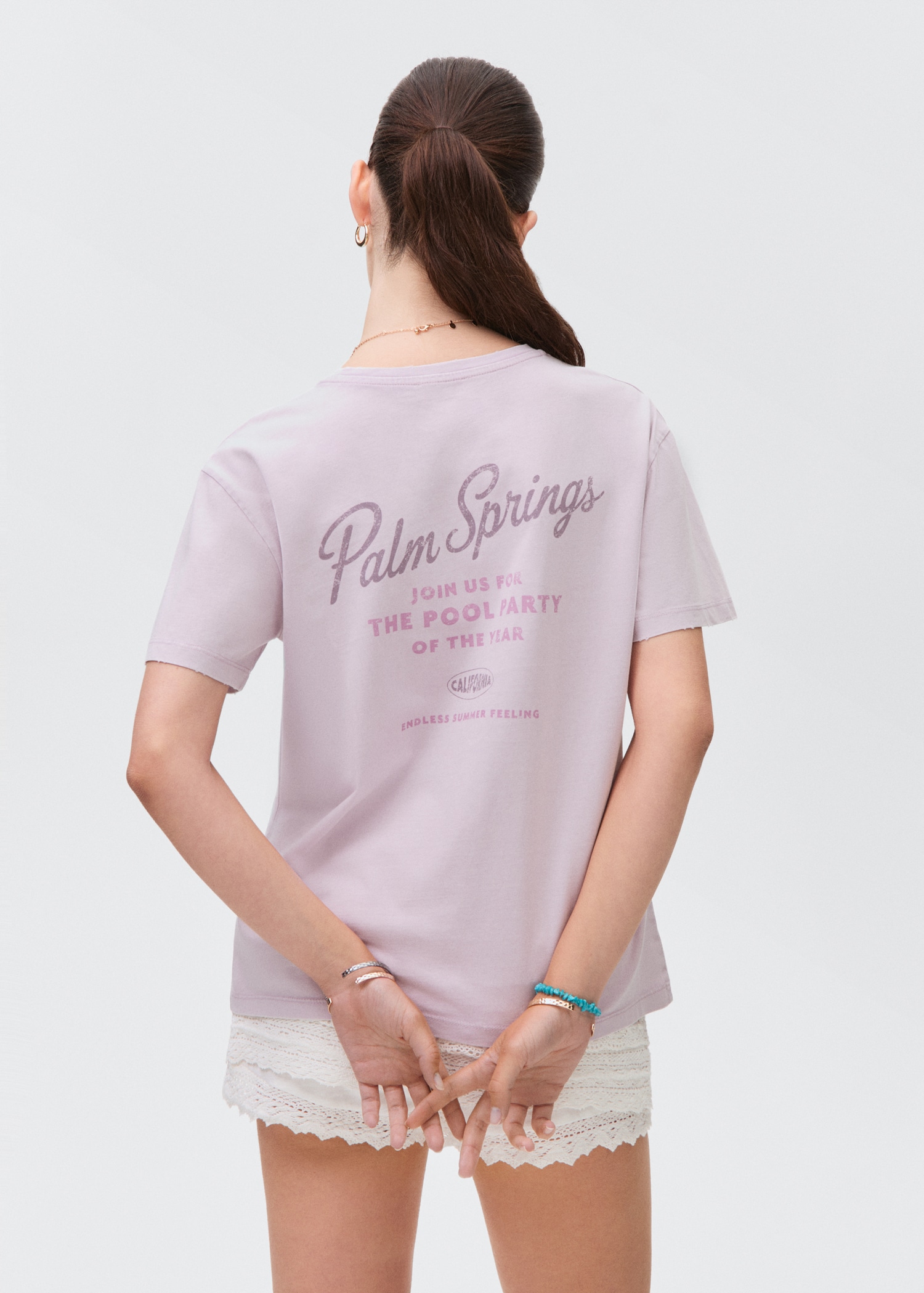 Short-sleeved printed t-shirt - Reverse of the article