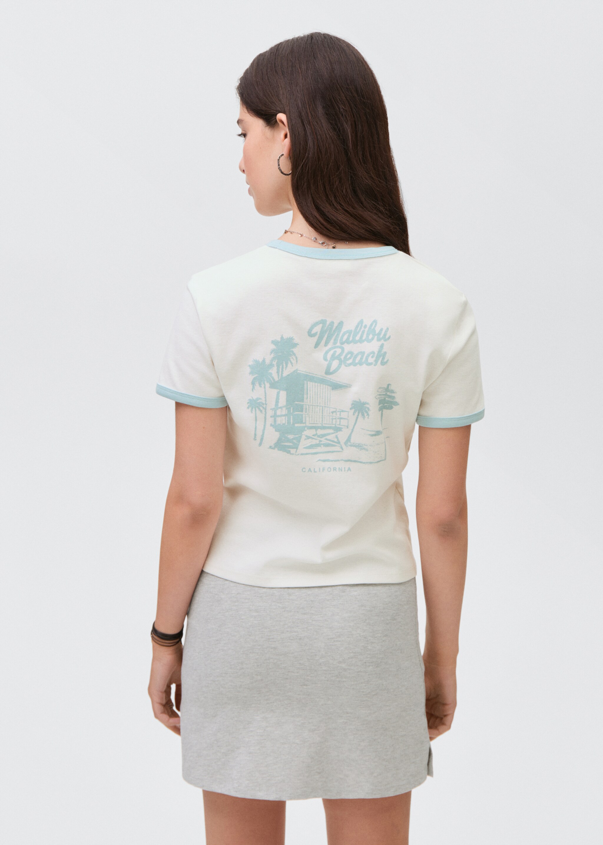 Short-sleeved printed t-shirt - Reverse of the article