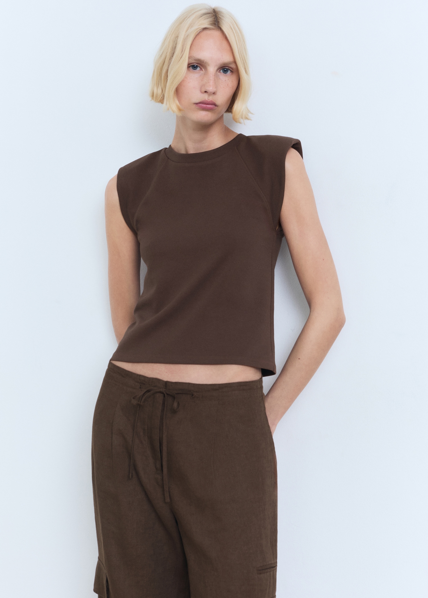 Algodon Mango Mango Camiseta Basica Mujer Algodon Mango Mango