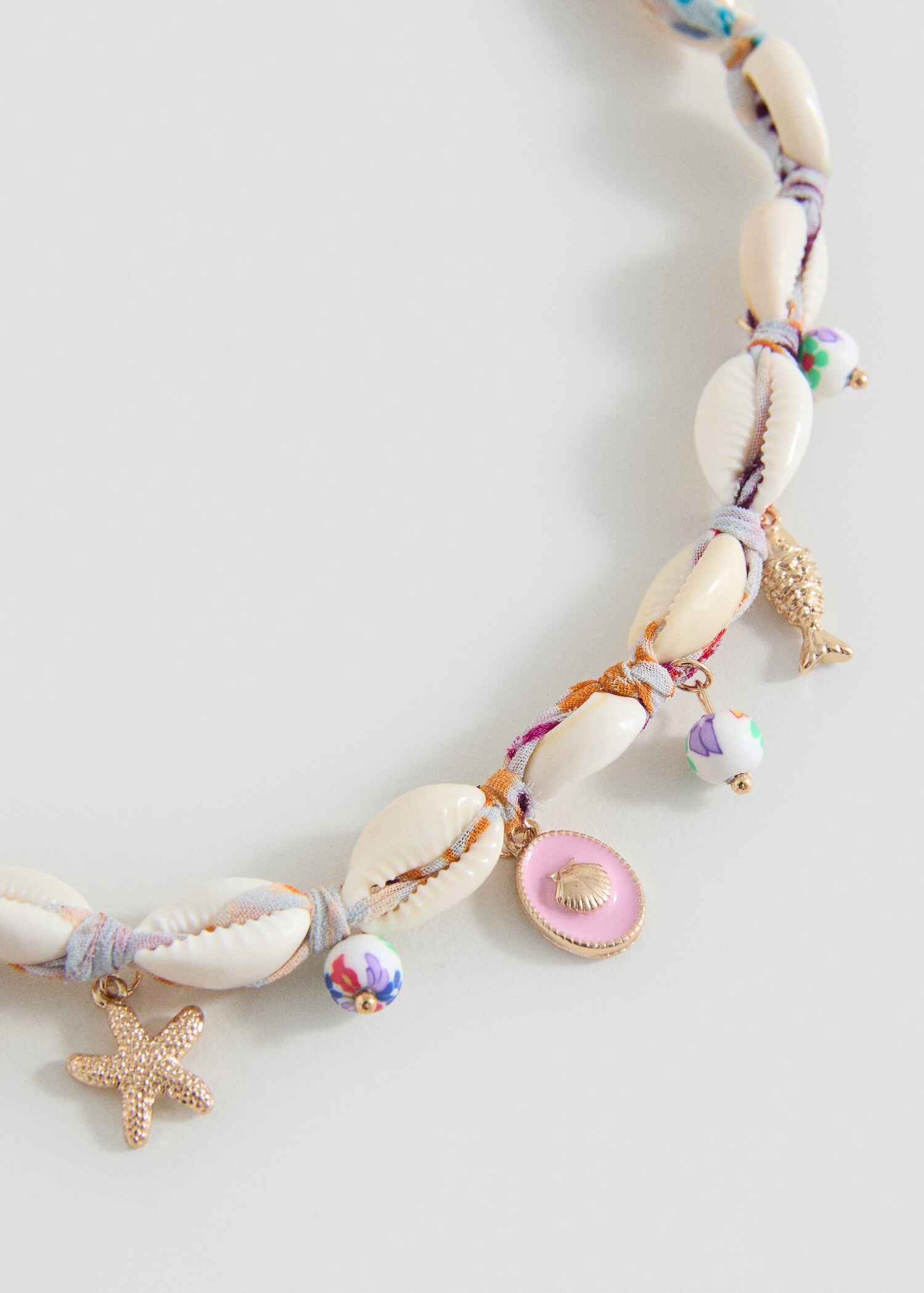 Shells bead necklace - Medium plane