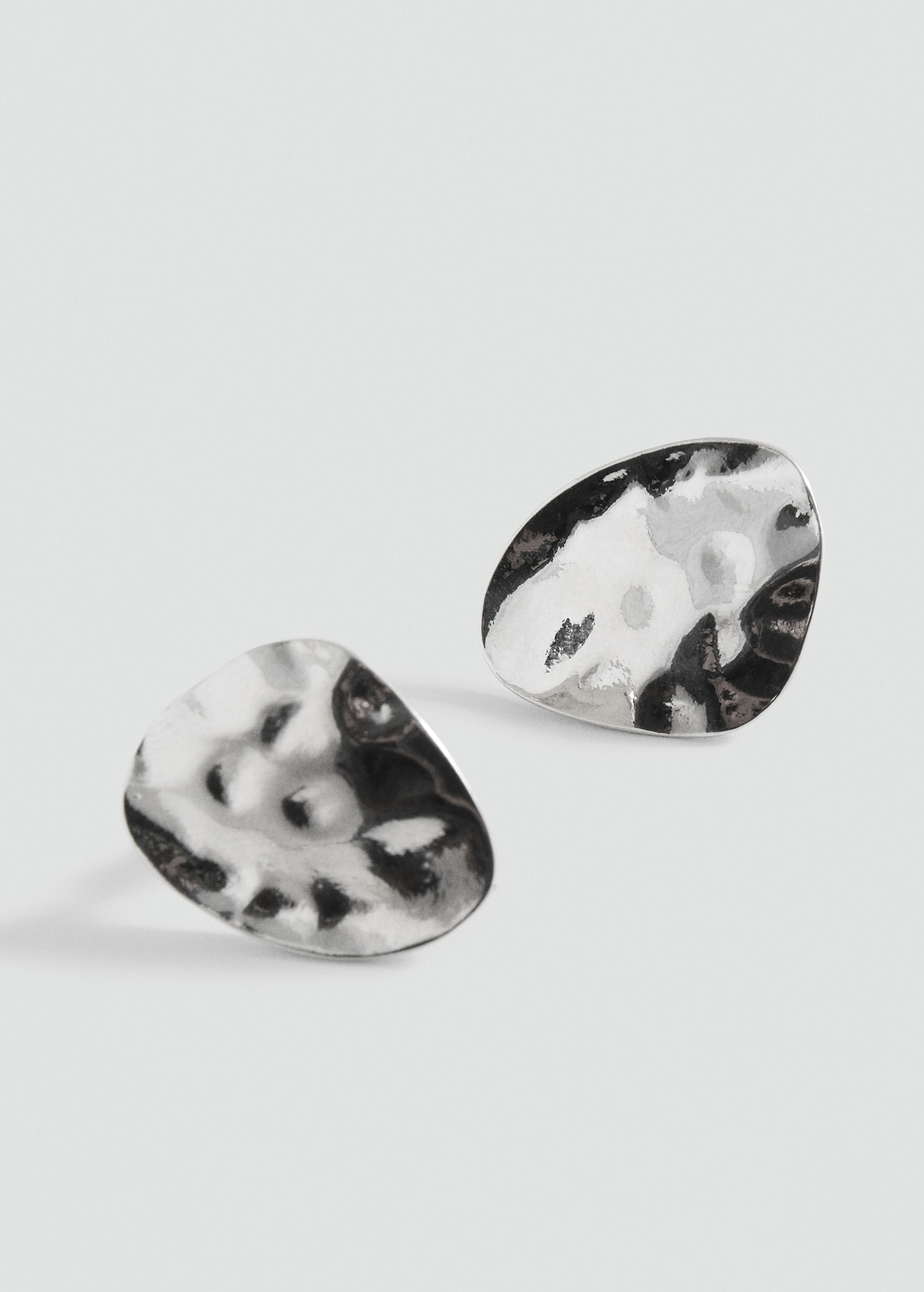 Metal oval earrings - Medium plane
