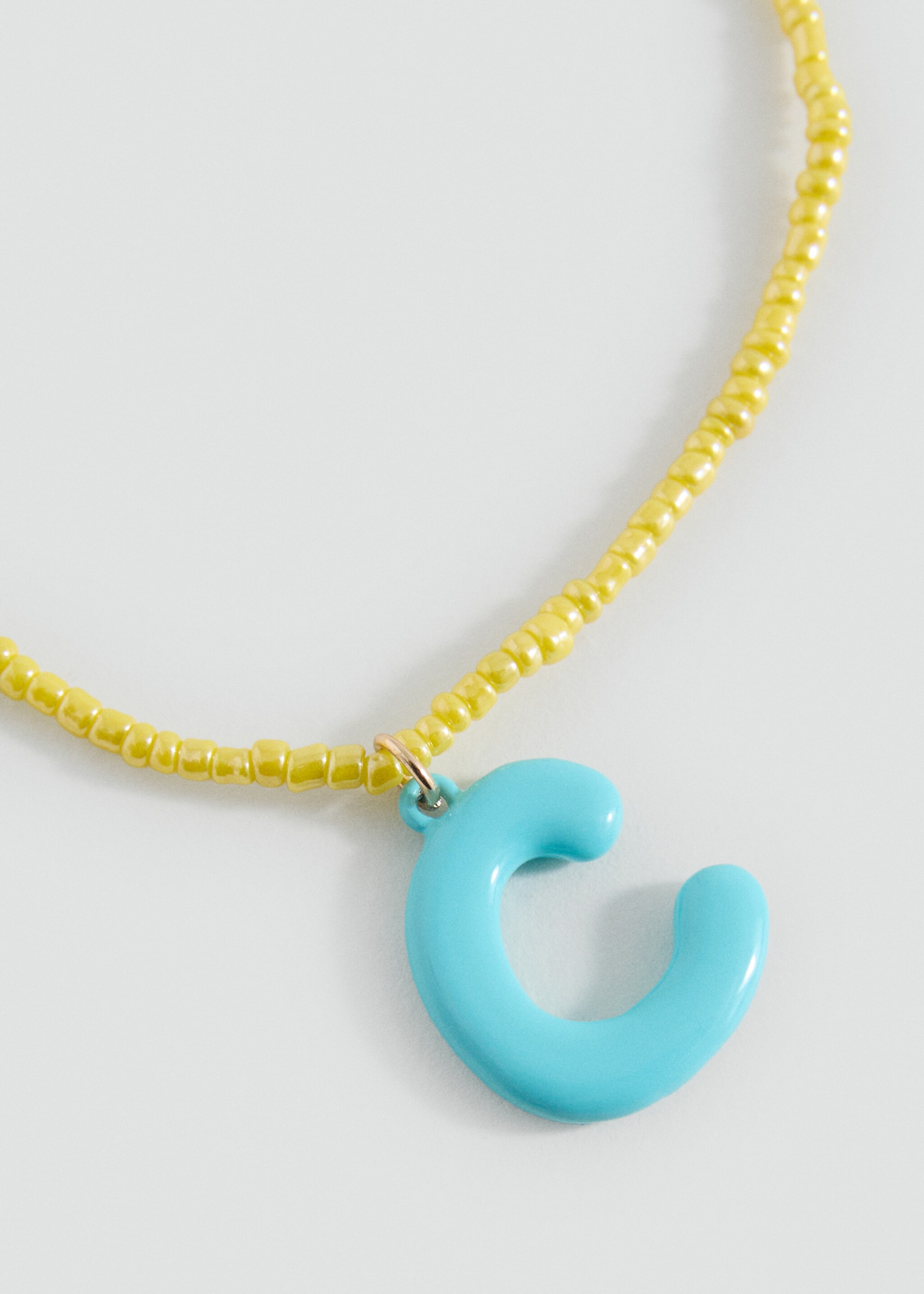 Letters bead necklace - Medium plane