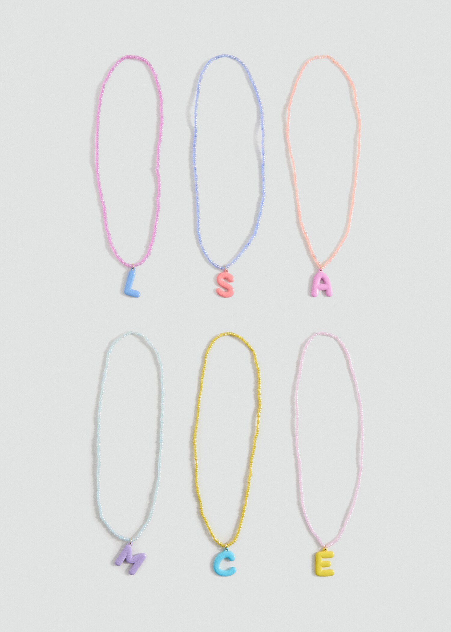 Collier perles lettres - Détail de l'article 1
