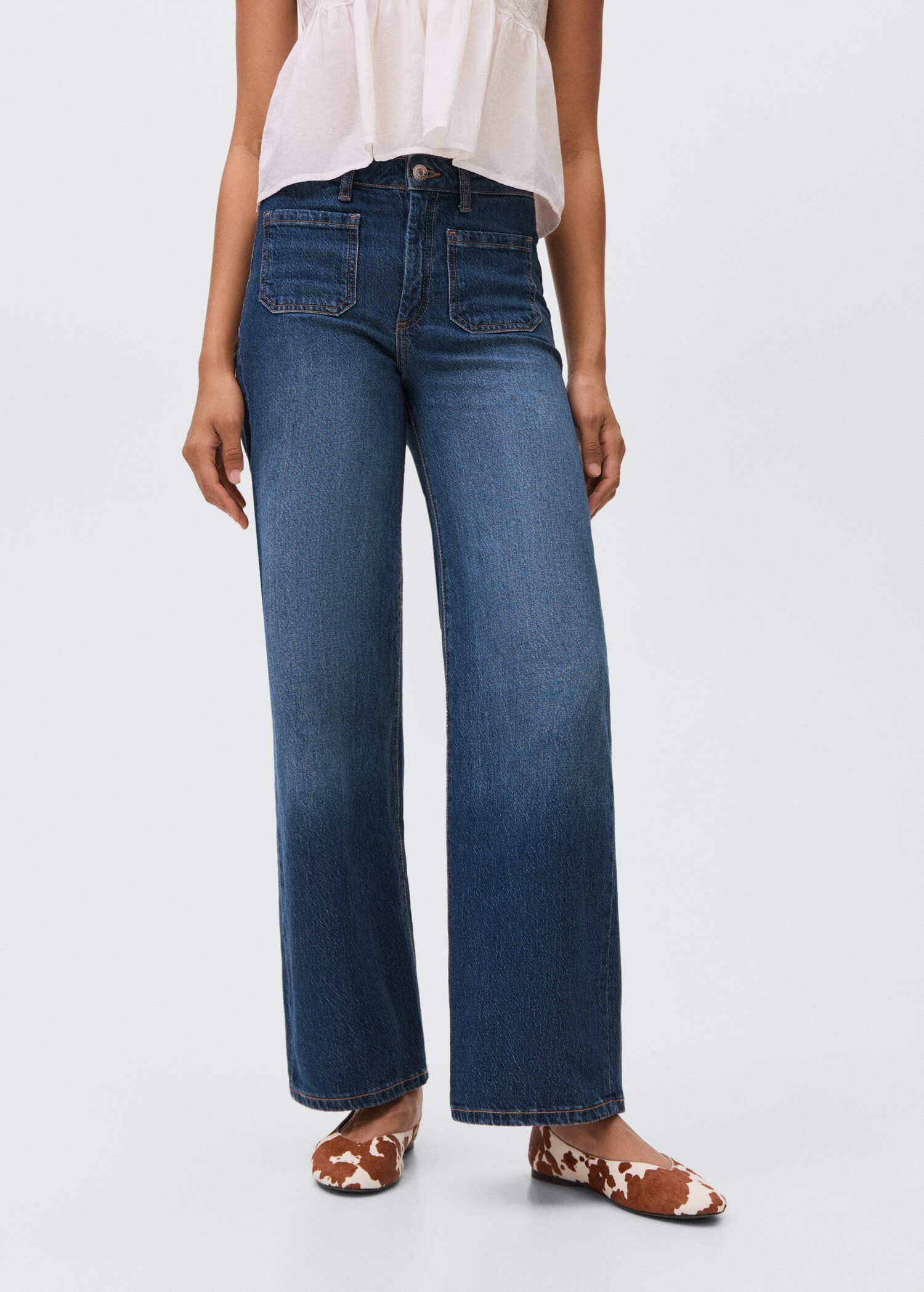 Low-waist culotte jeans - Medium plane