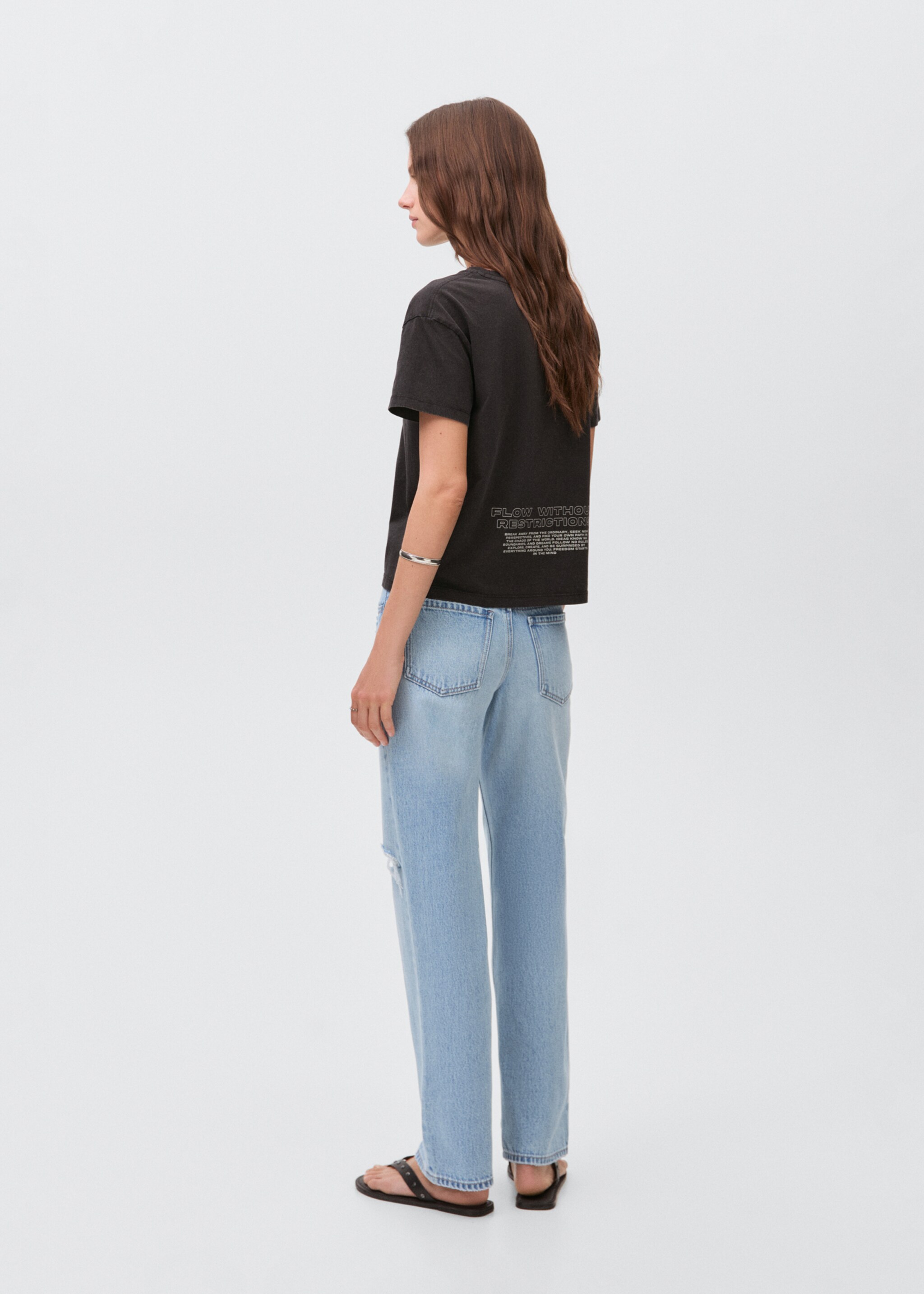 Jean straight-fit déchirures - Verso de l’article