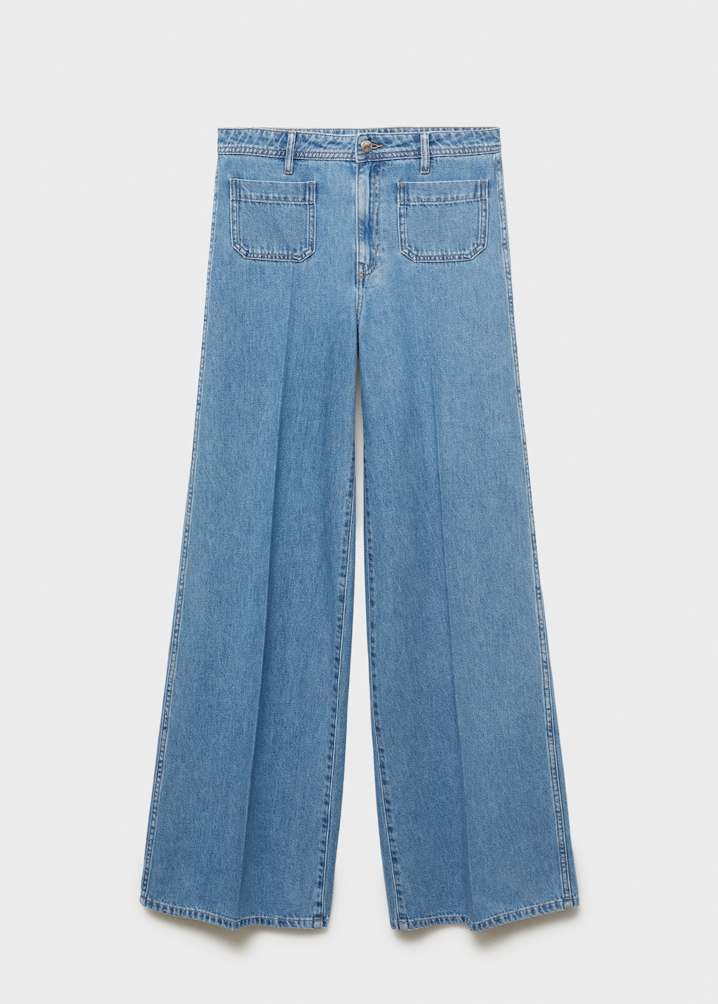 High-rise wide leg  jeans with pockets