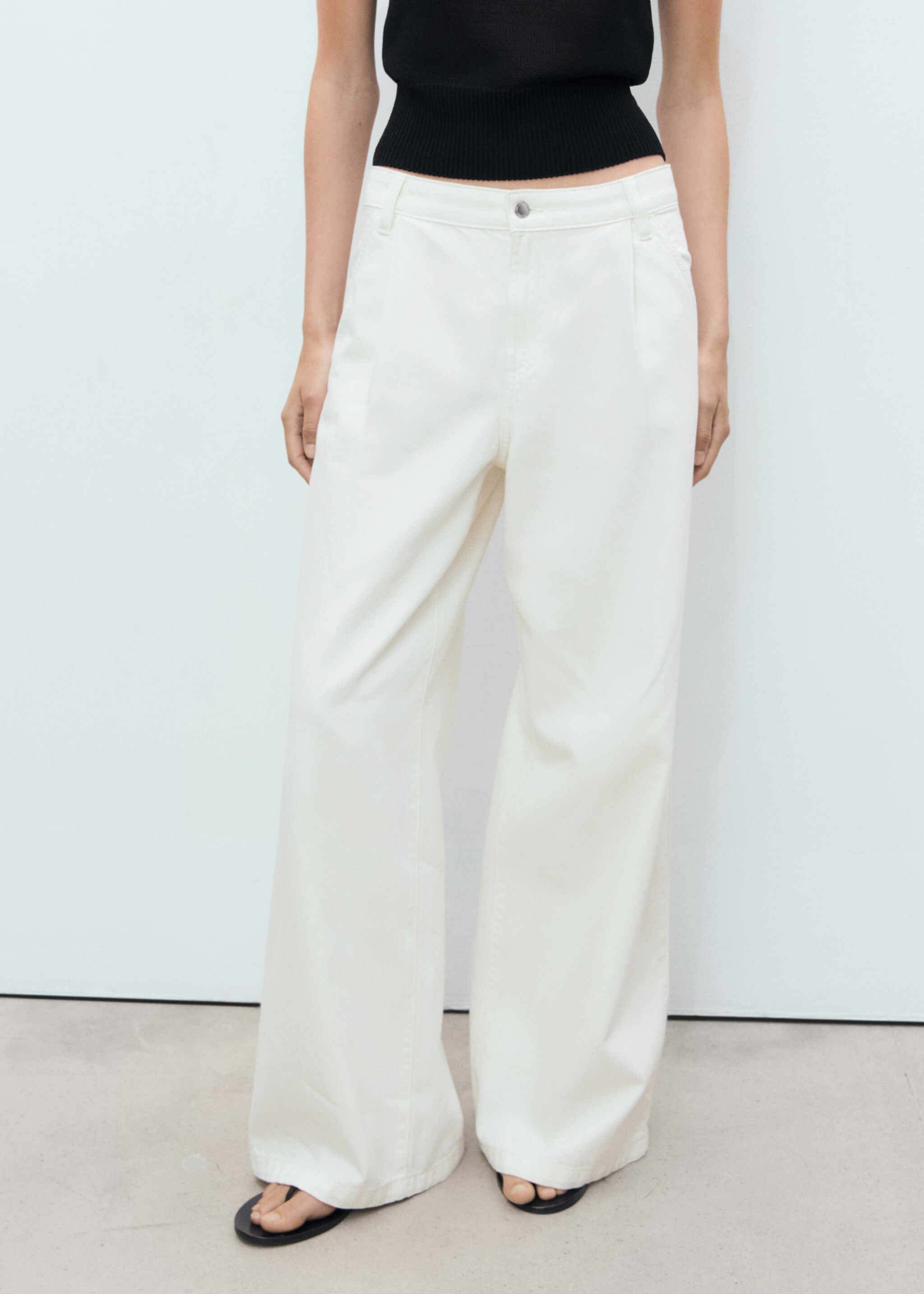 Wideleg pensli jean pantolon - Orta plan