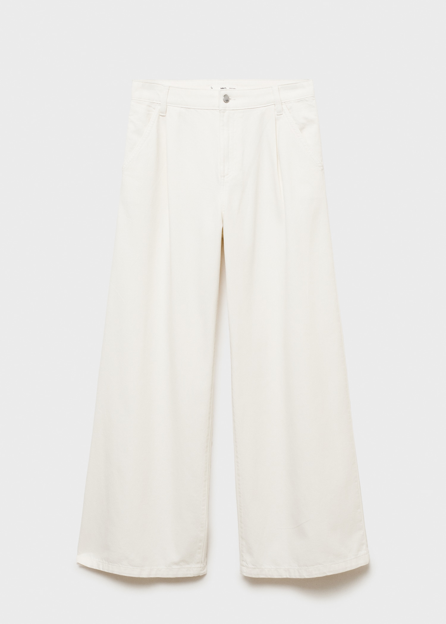 Wide leg pleated jeans - Women | MANGO USA