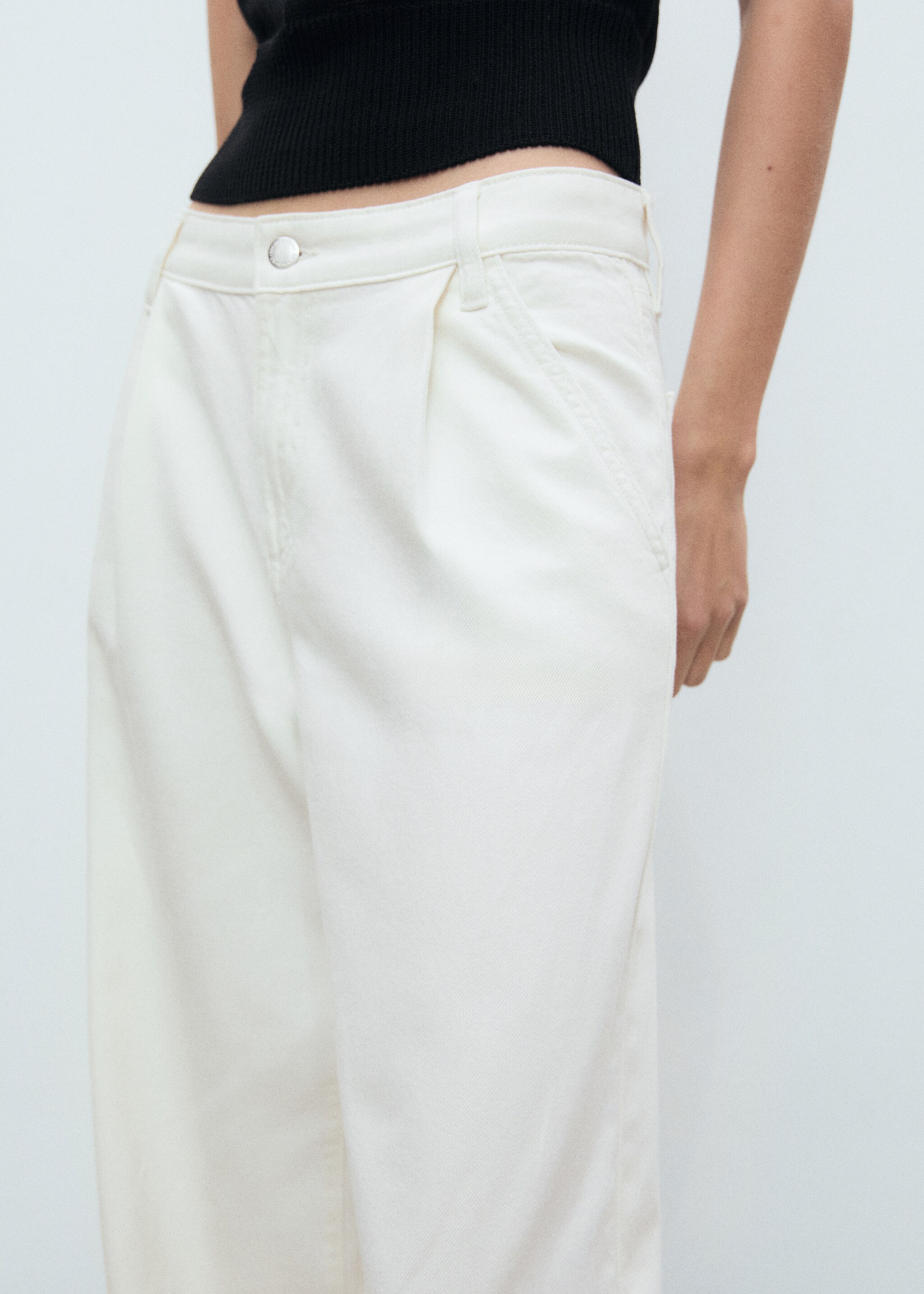 Wideleg pensli jean pantolon - Ürün detayı 1