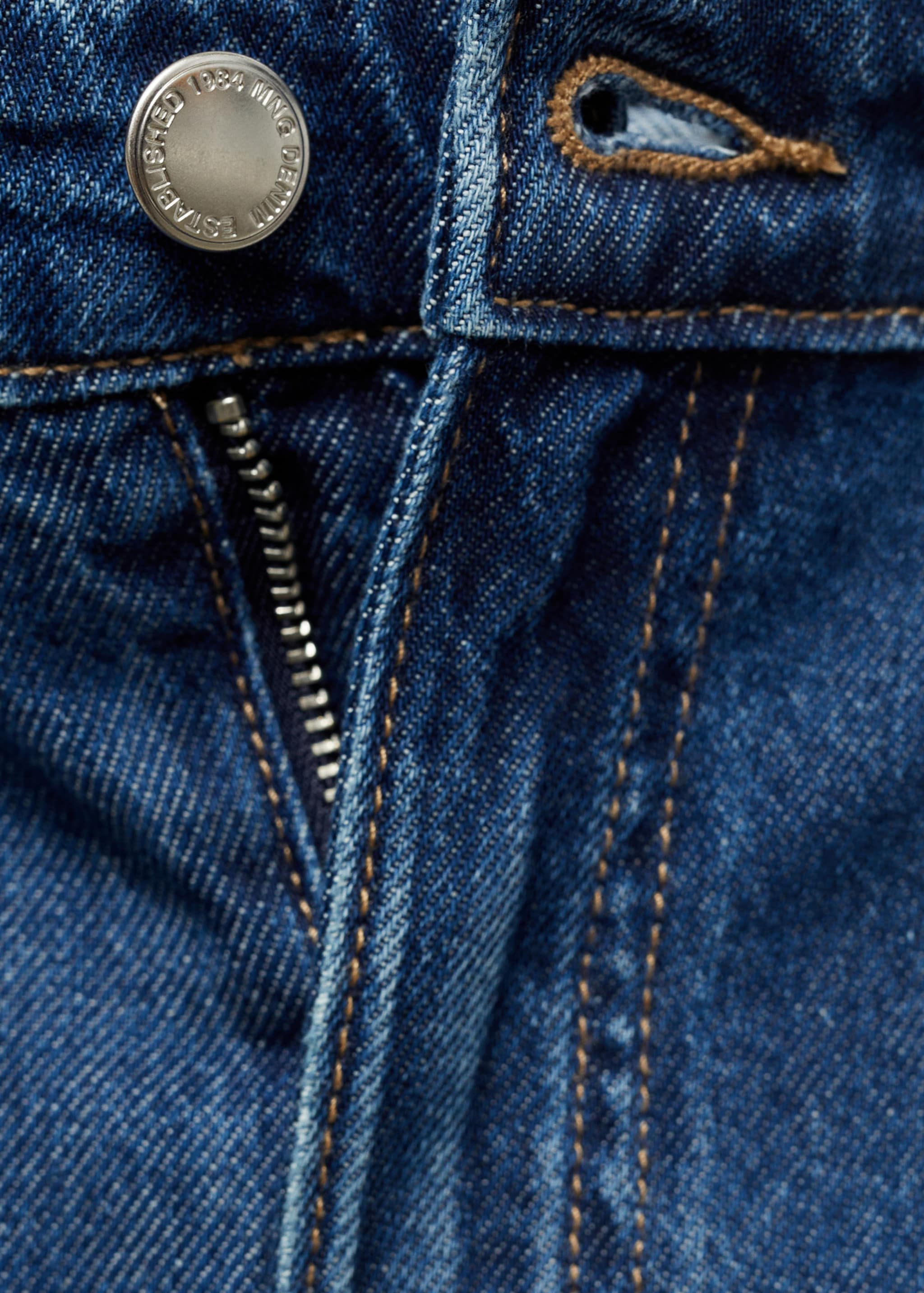 Wide-leg pleated jeans - Details of the article 0