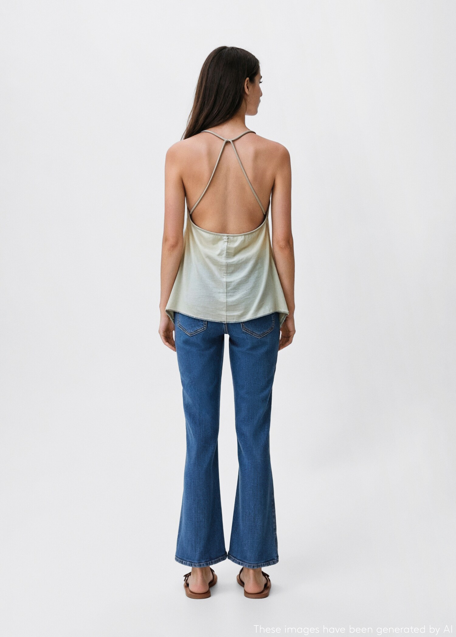 Straight opening jeans - Reverse of the article