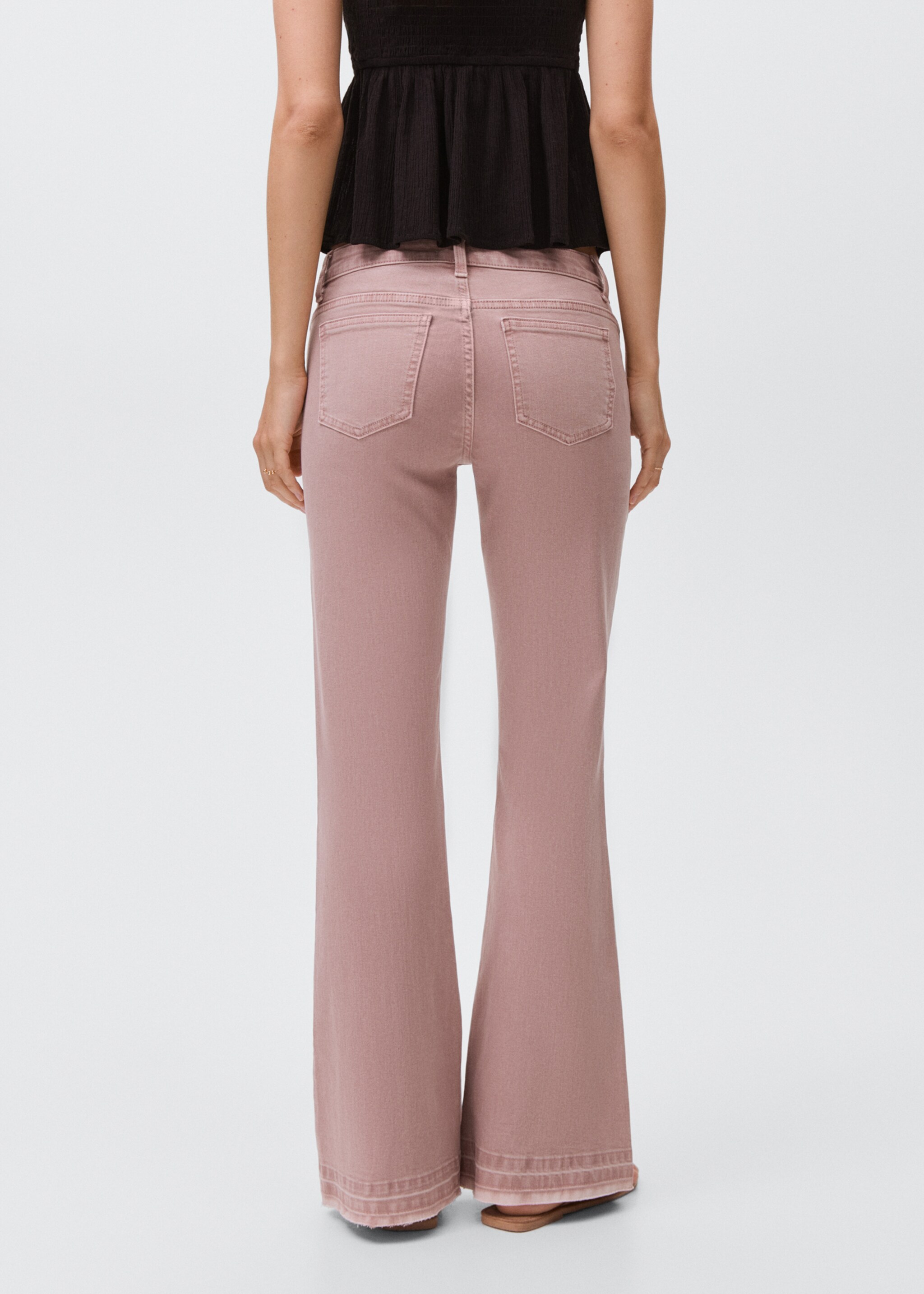 Decorative seam flared jeans - Reverse of the article