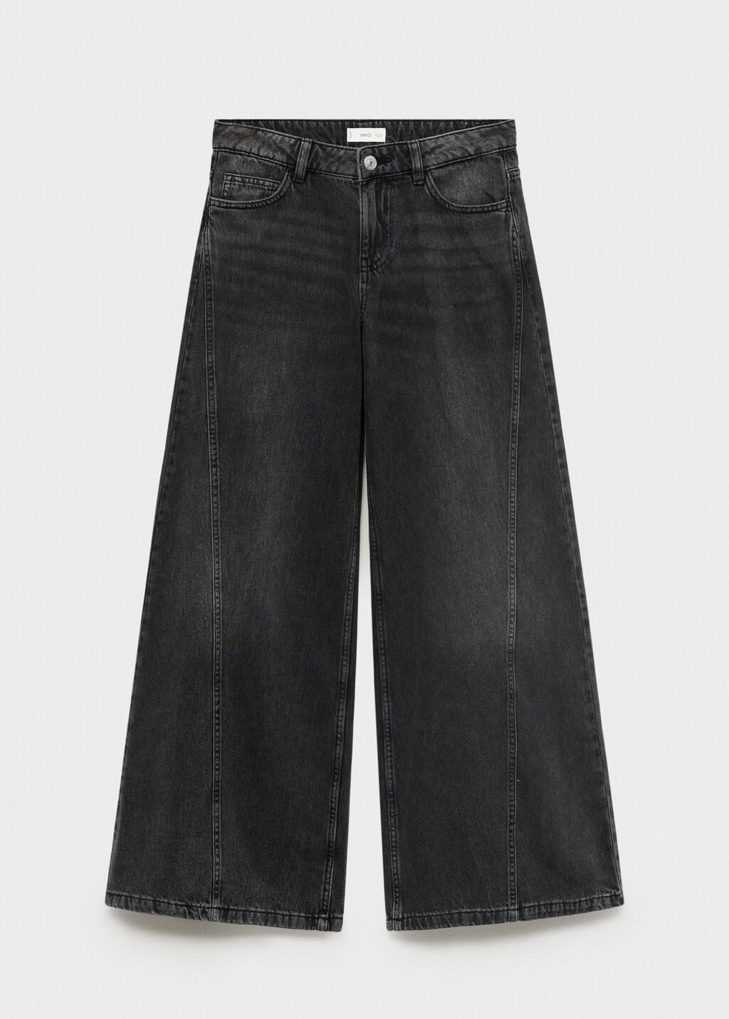 Wide leg jeans with seam detail - Teen | MANGO USA
