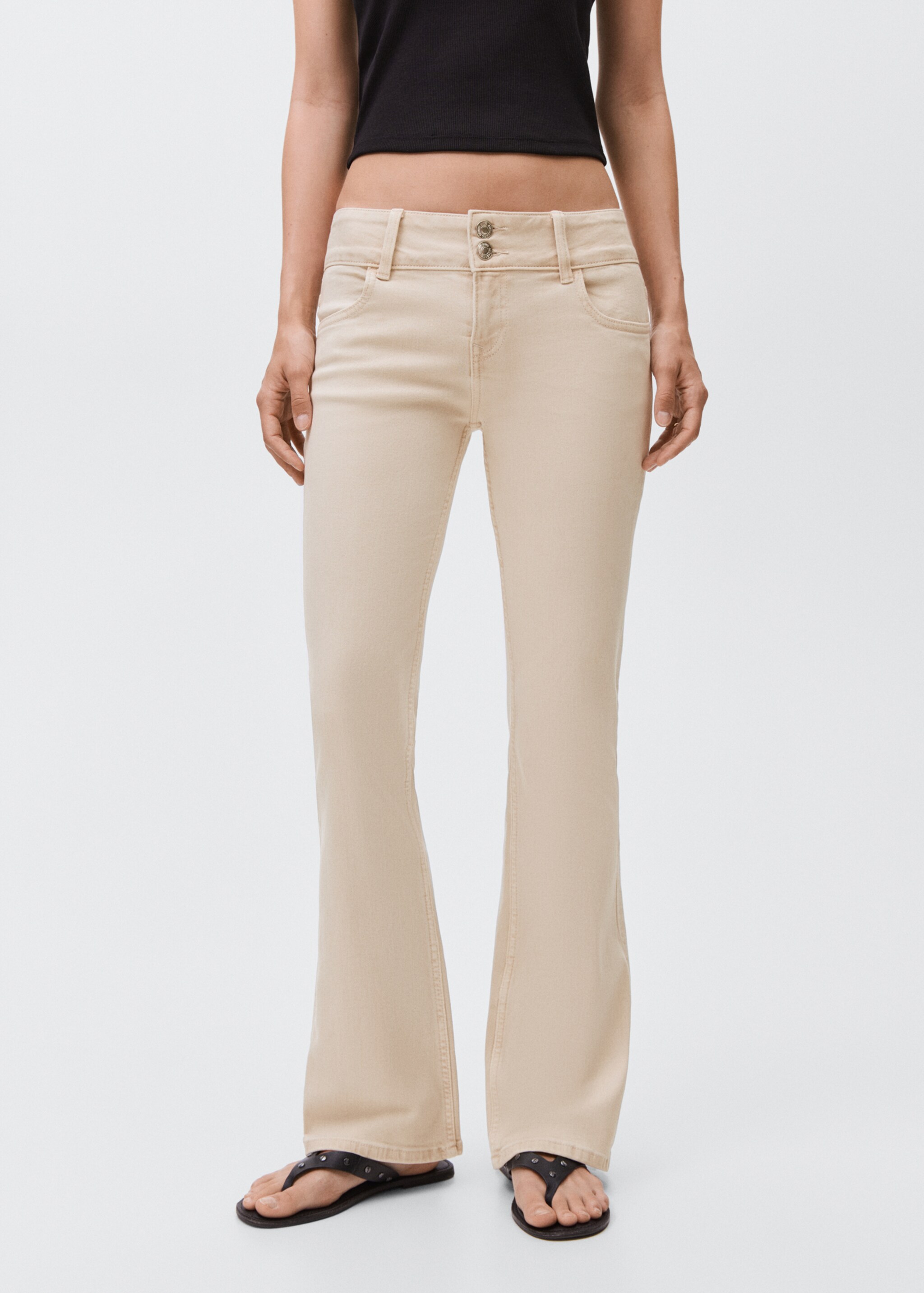 Low-waist flared jeans - Medium plane