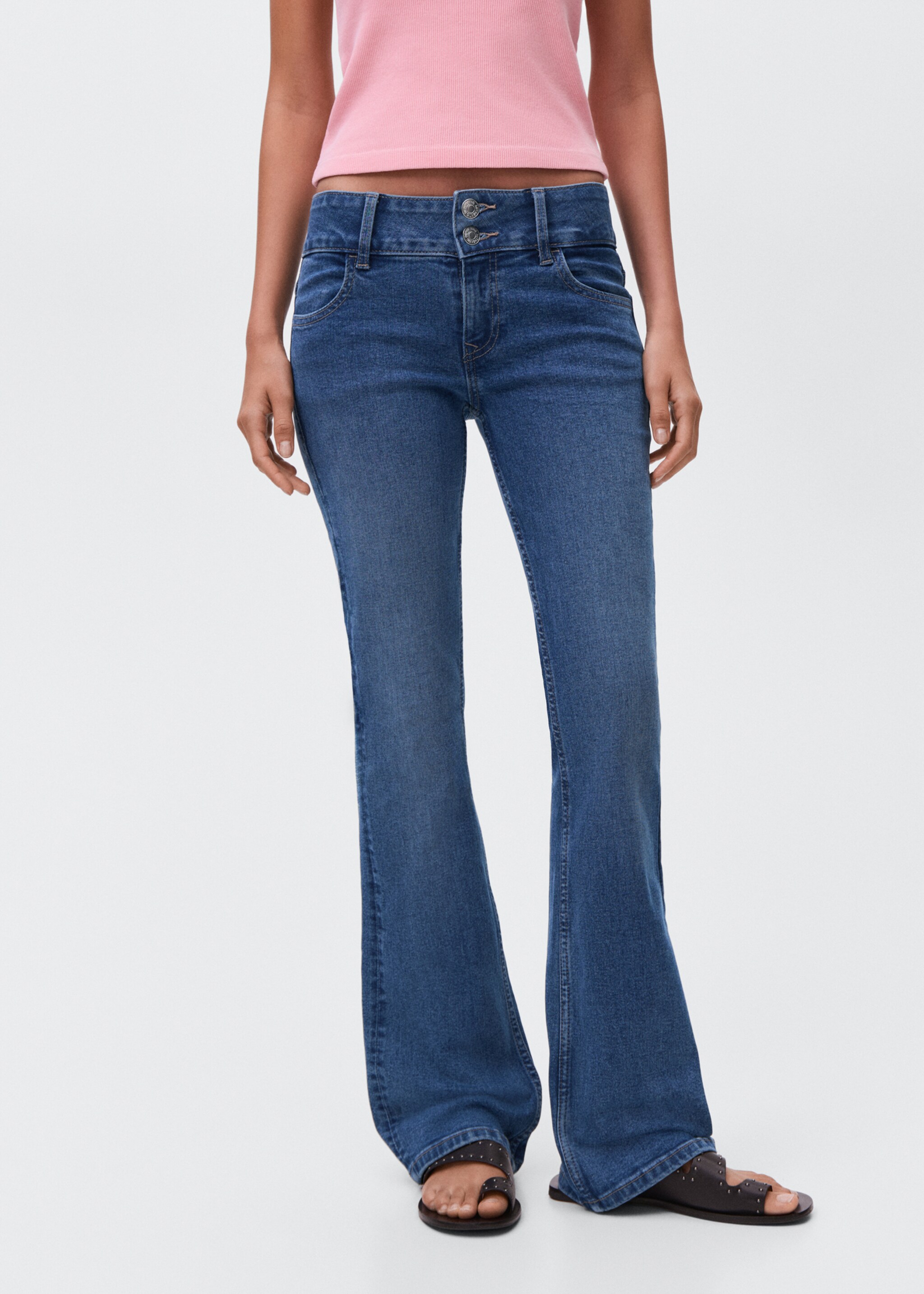 Low-waist flared jeans - Medium plane