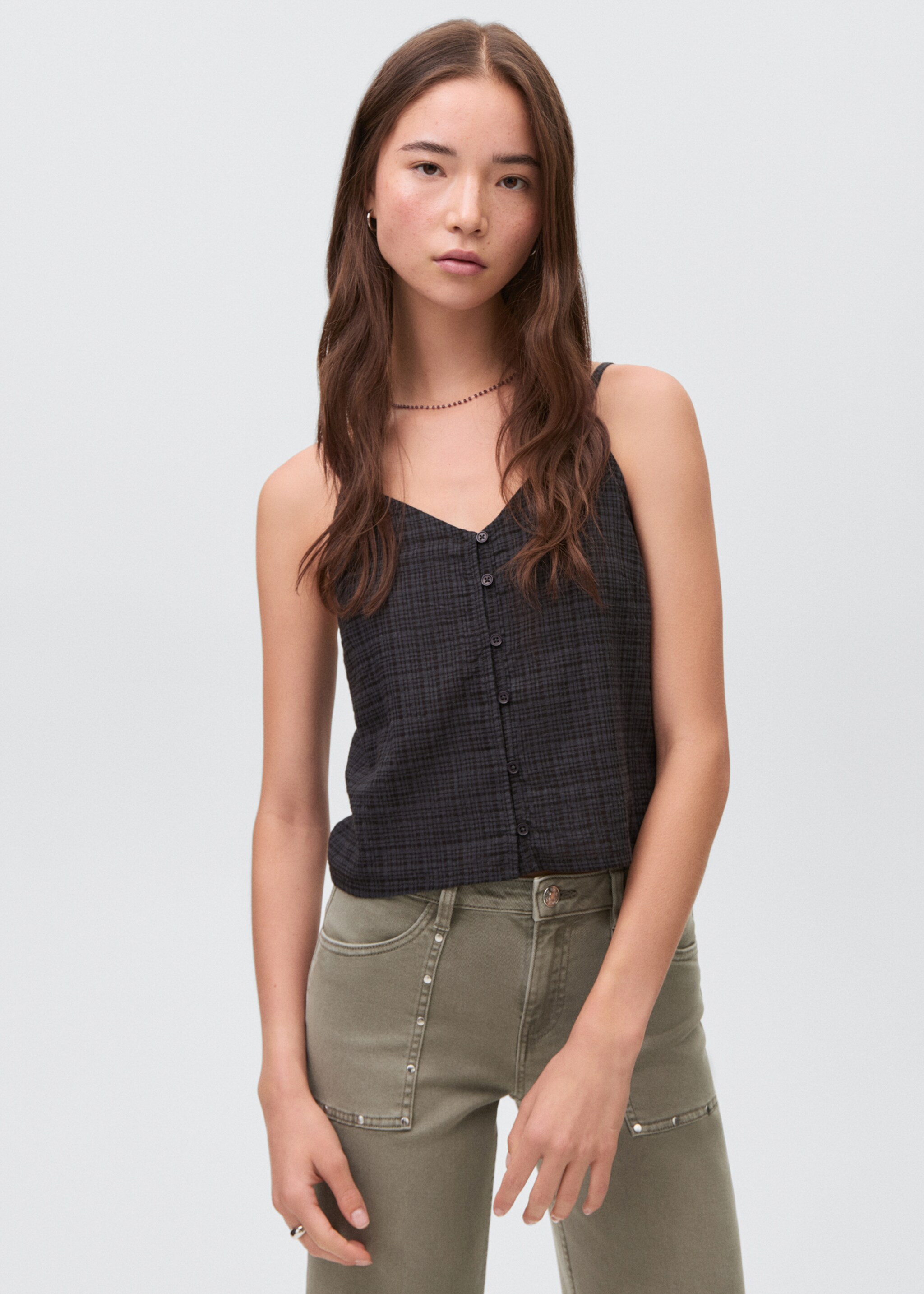 Studded culotte jeans - Medium plane