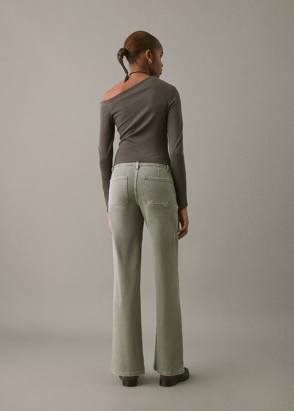 Studded culotte jeans