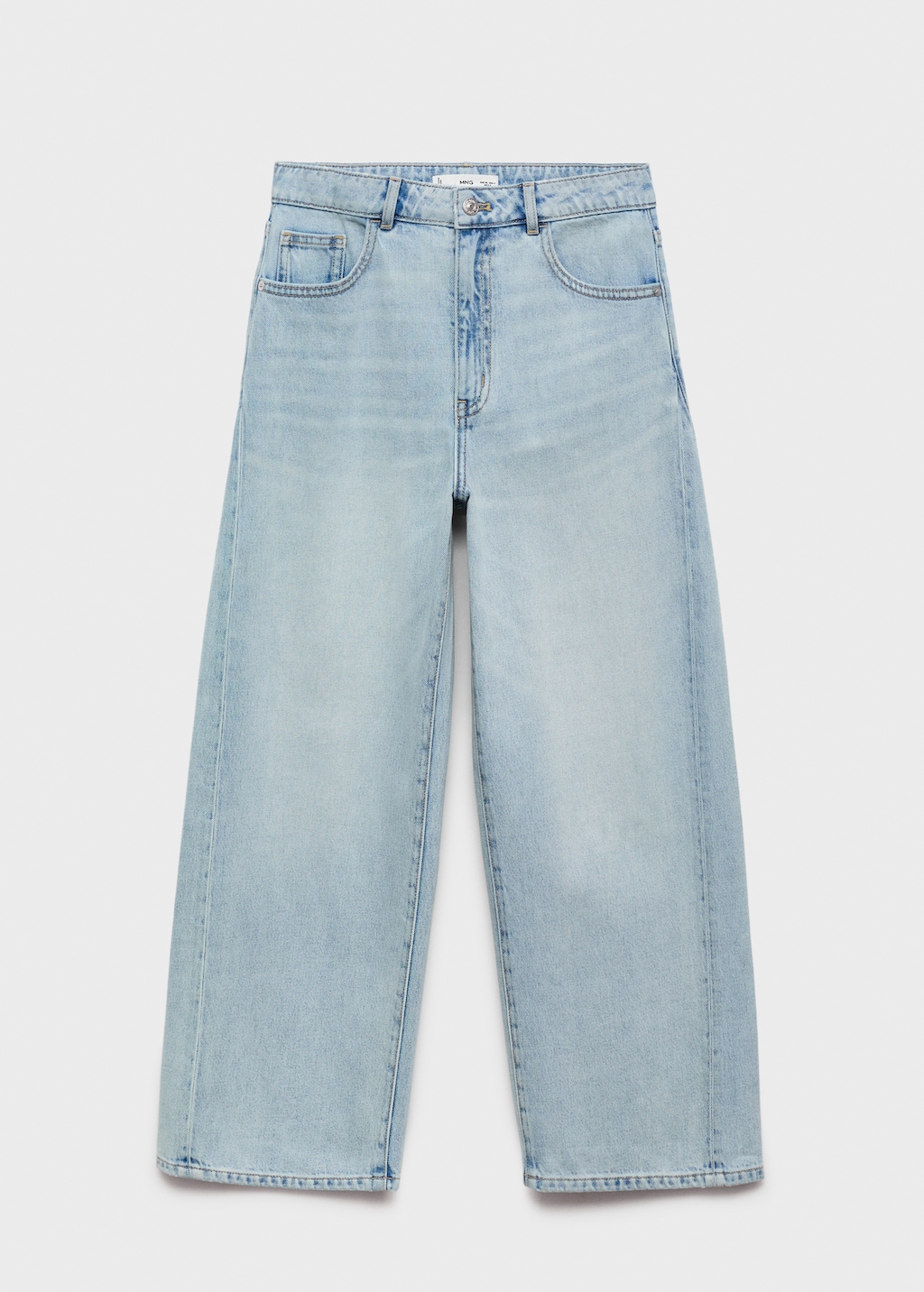 Mid-rise barrel jeans