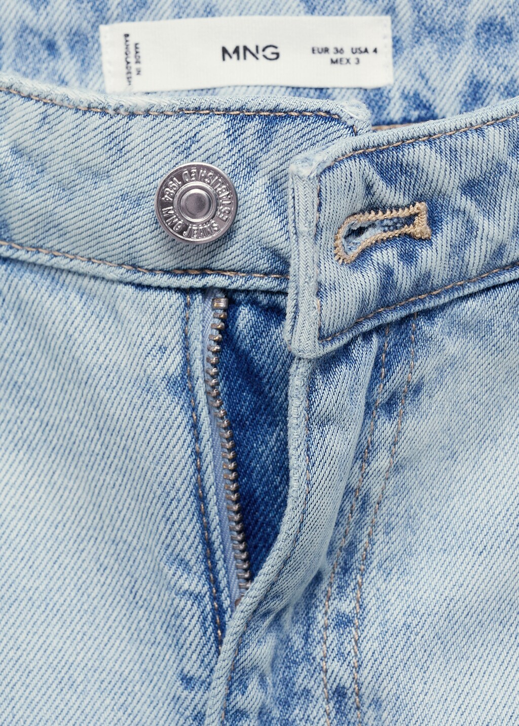 Mid-rise barrel jeans