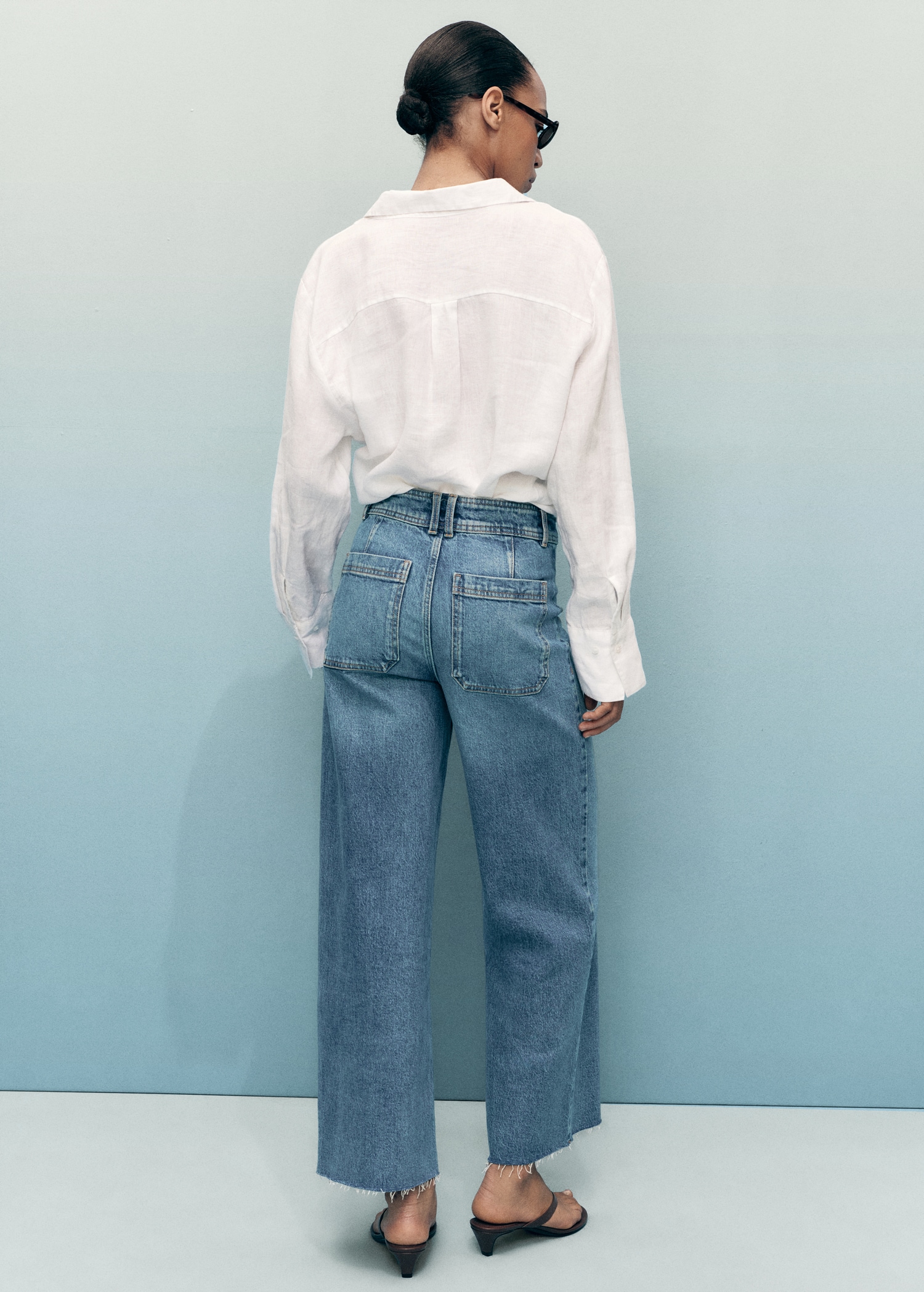 Jeans Catherin culotte tiro alto - Reverso del artículo