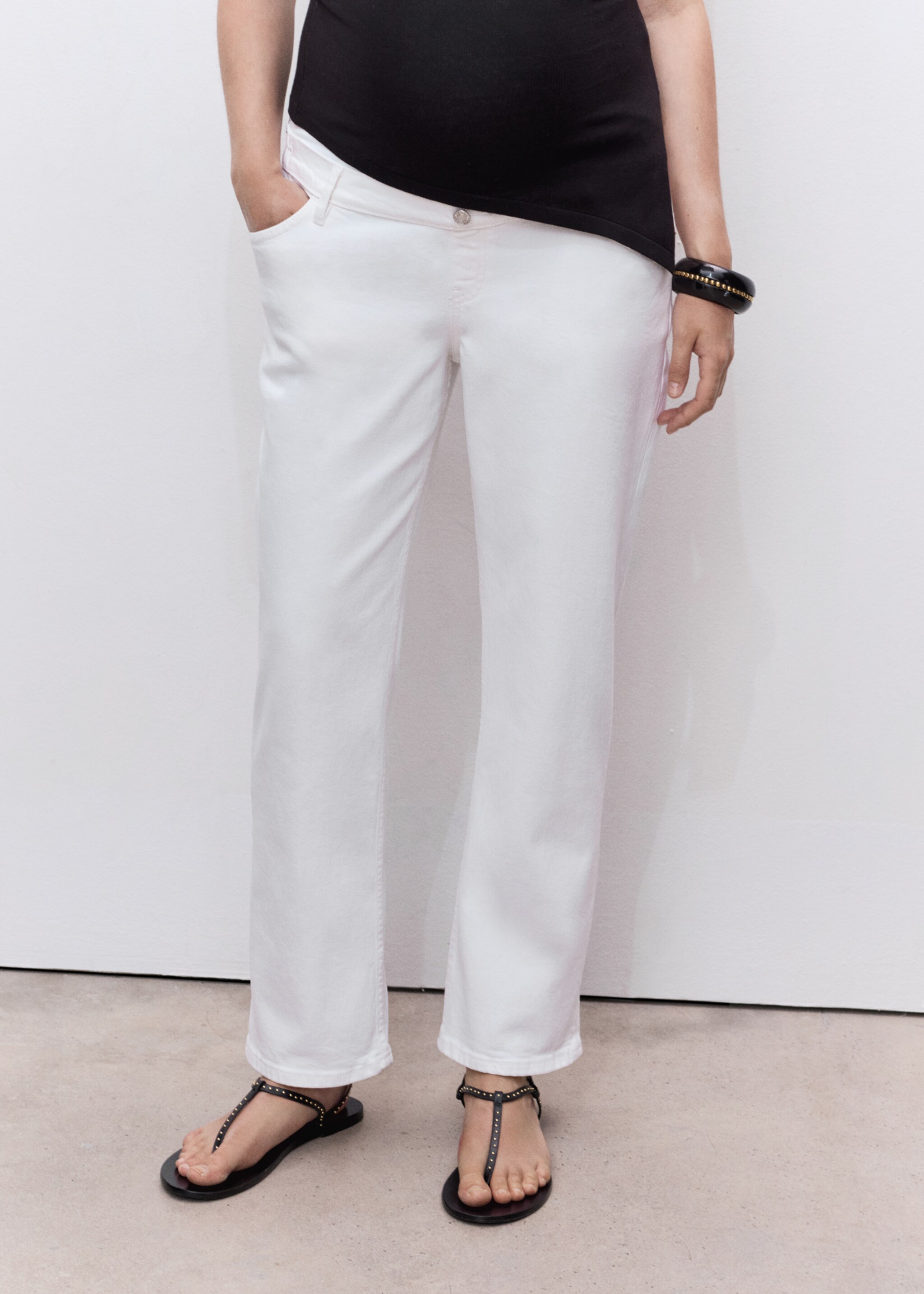 Maternity Straight Jeans - Medium plane
