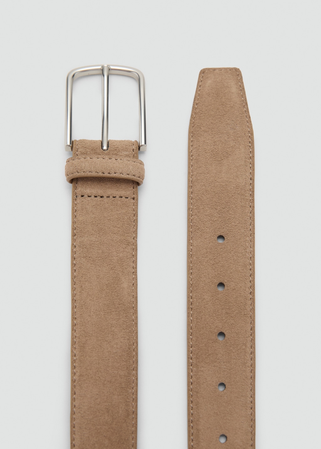 Suede leather belt