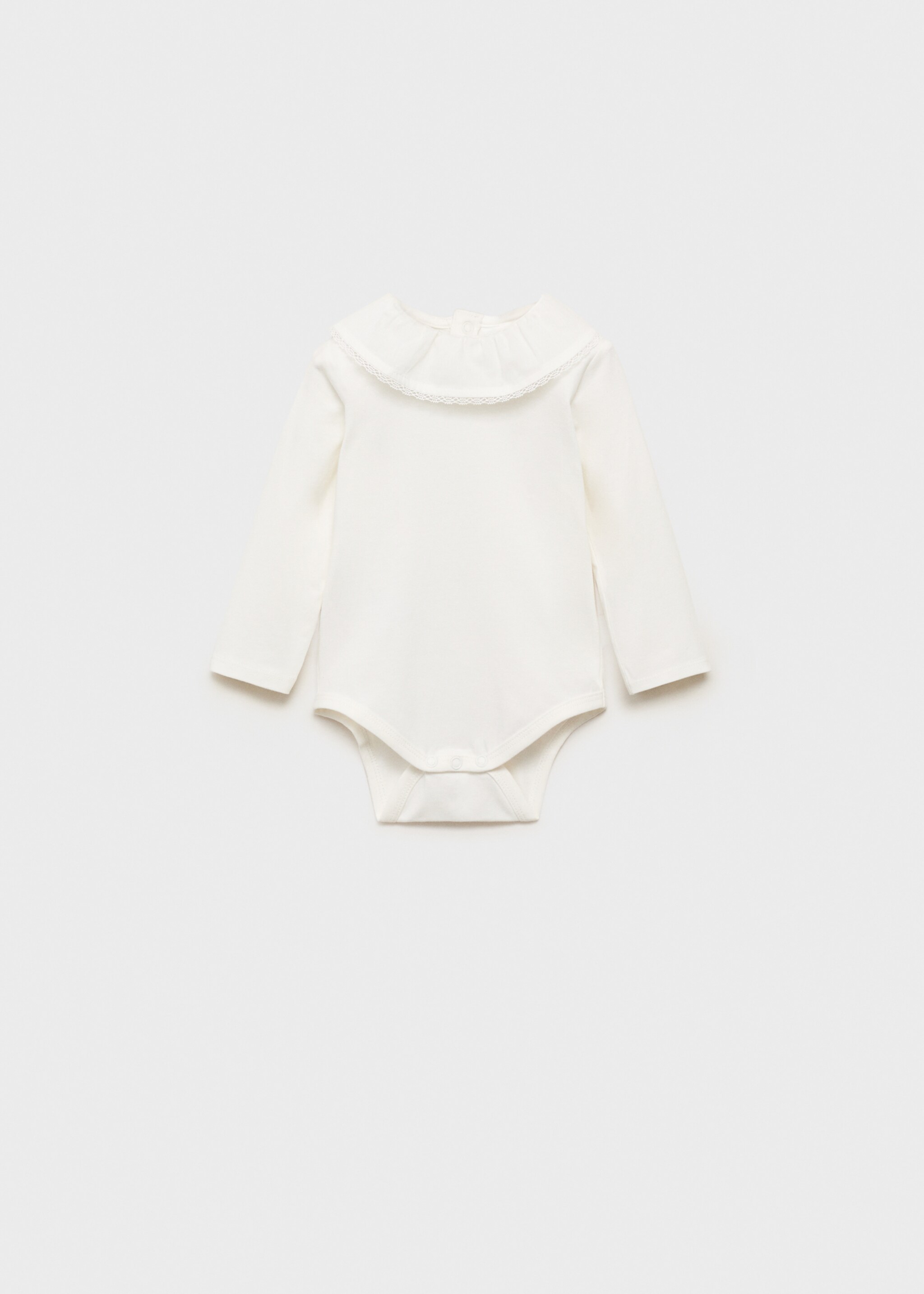 Body cuello babydoll bordado - Artículo sin modelo, Blanco roto. Ref: 17001254-00.