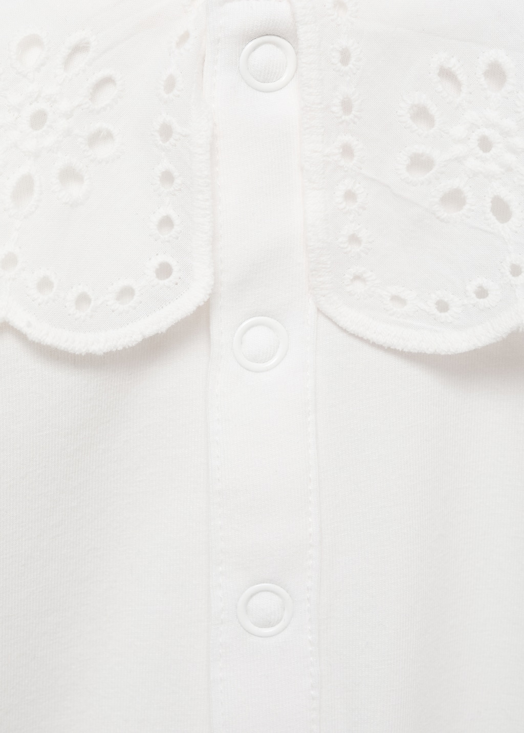 Embroidered babydoll-neck body