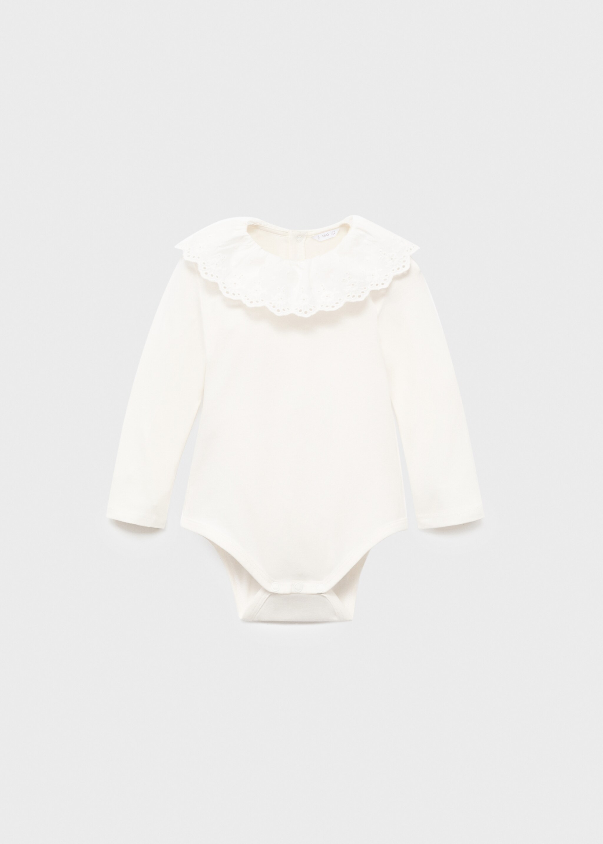 Боди из хлопка с воротником babydoll - Изделие без модели