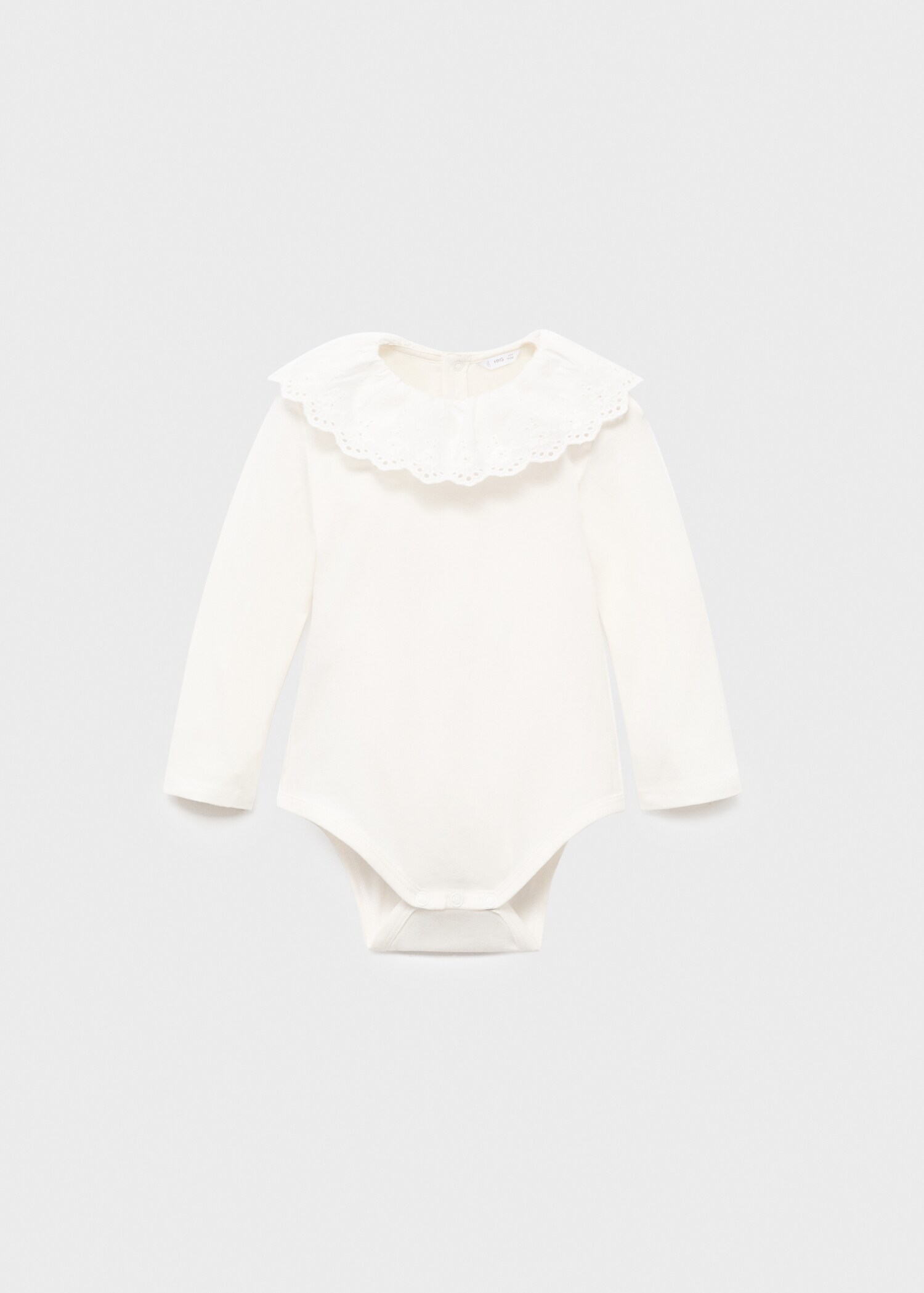 Боди из хлопка с воротником babydoll - Изделие без модели