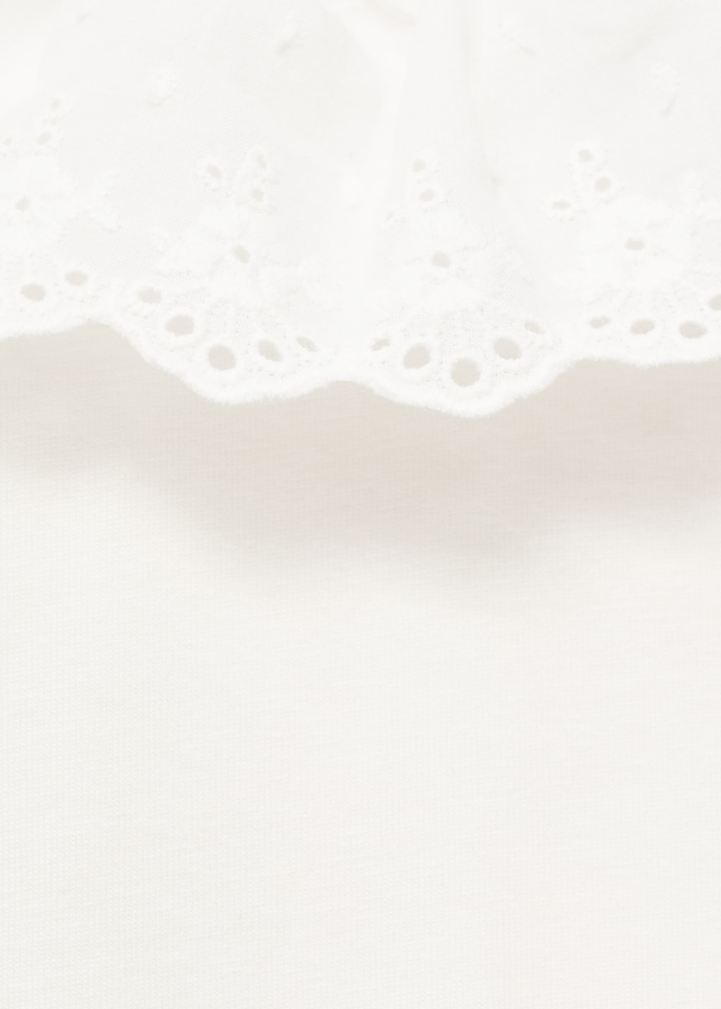 Cotton bodysuit with babydoll neckline