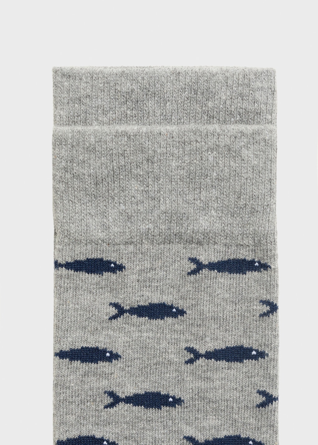 Fish-print cotton socks