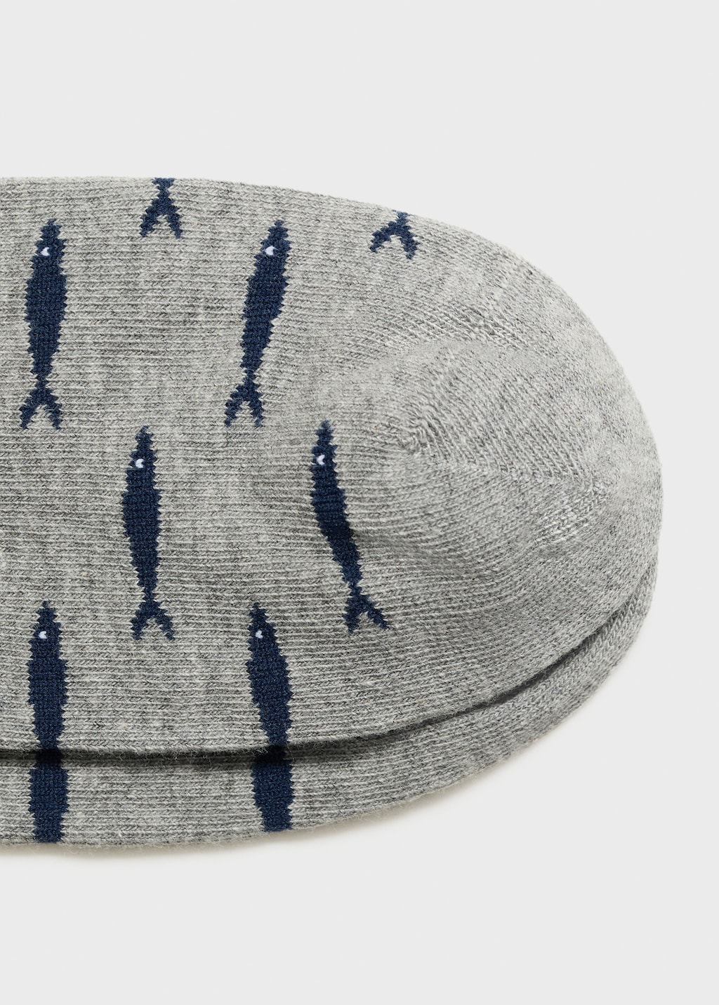 Fish-print cotton socks