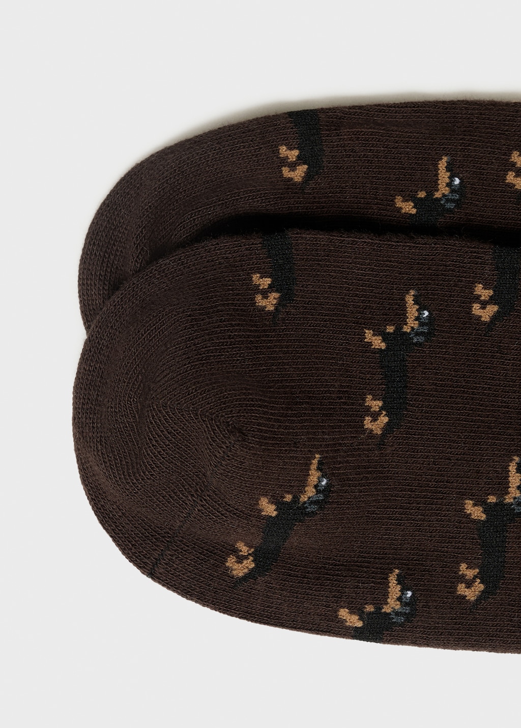 Dog-print cotton socks