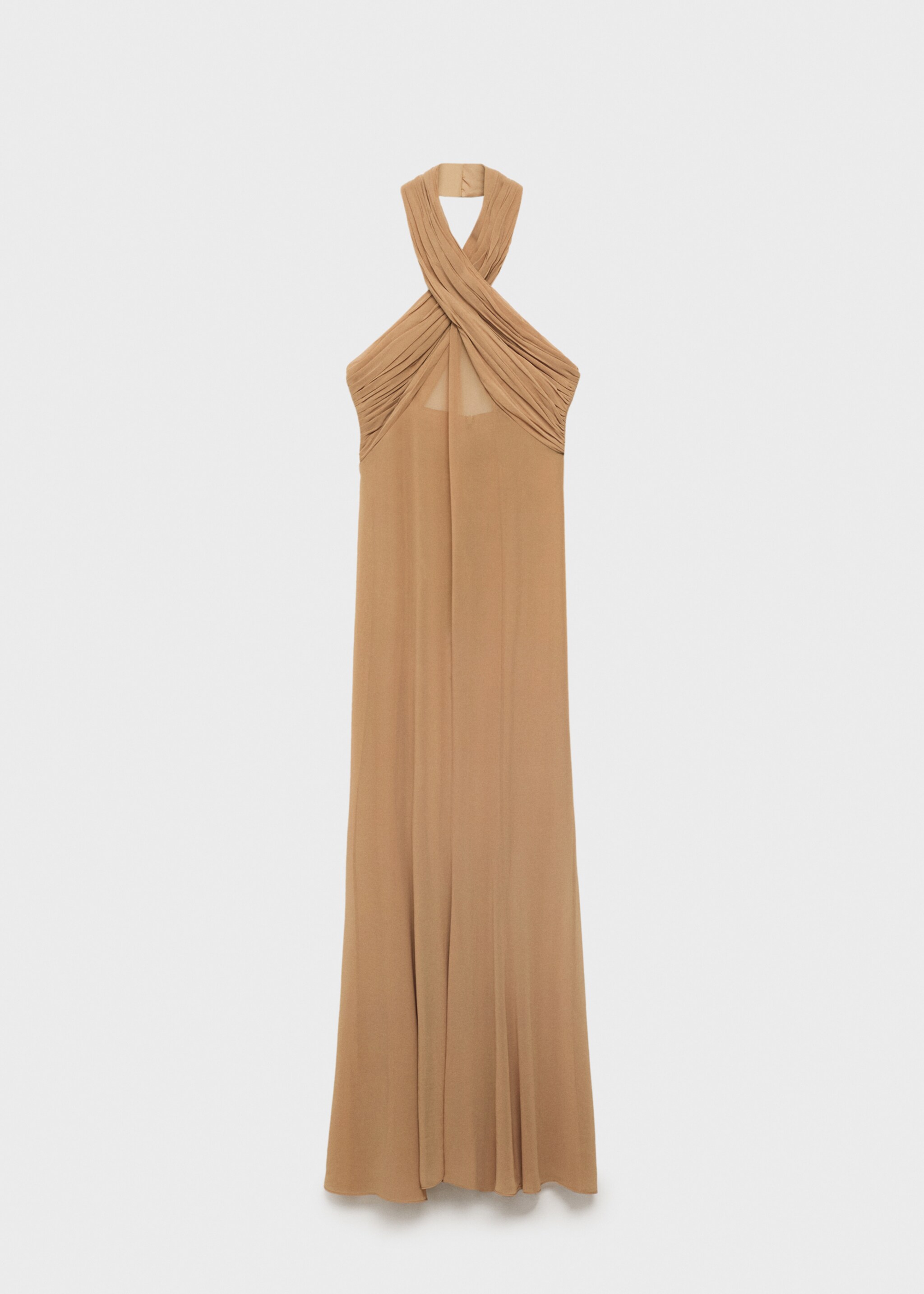 Vestido largo semitransparente cuello cruzado - Artículo sin modelo