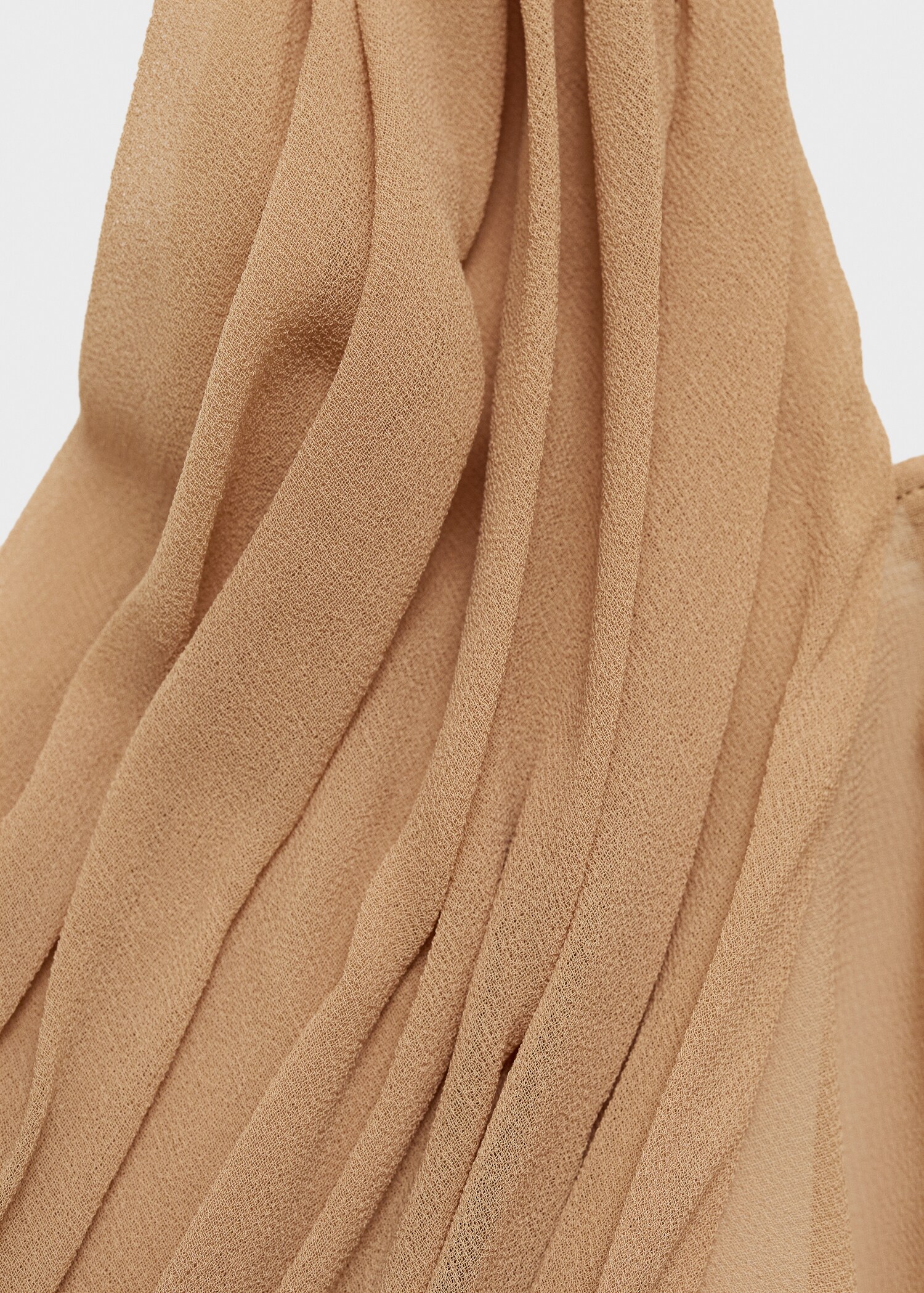 Long semi-transparent dress with crossed neckline - Details of the article 8