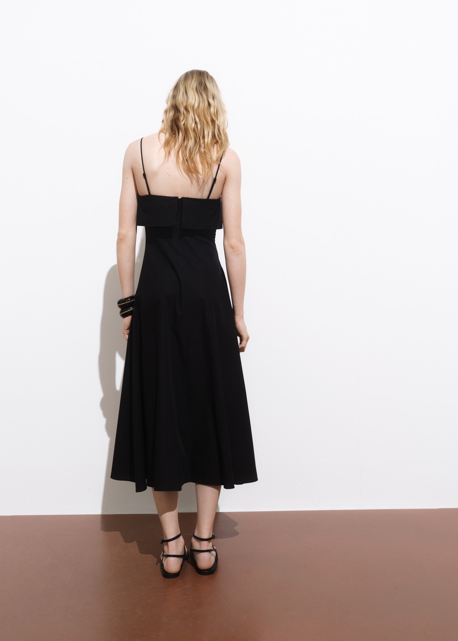 Flared cotton dress - Reverse of the article