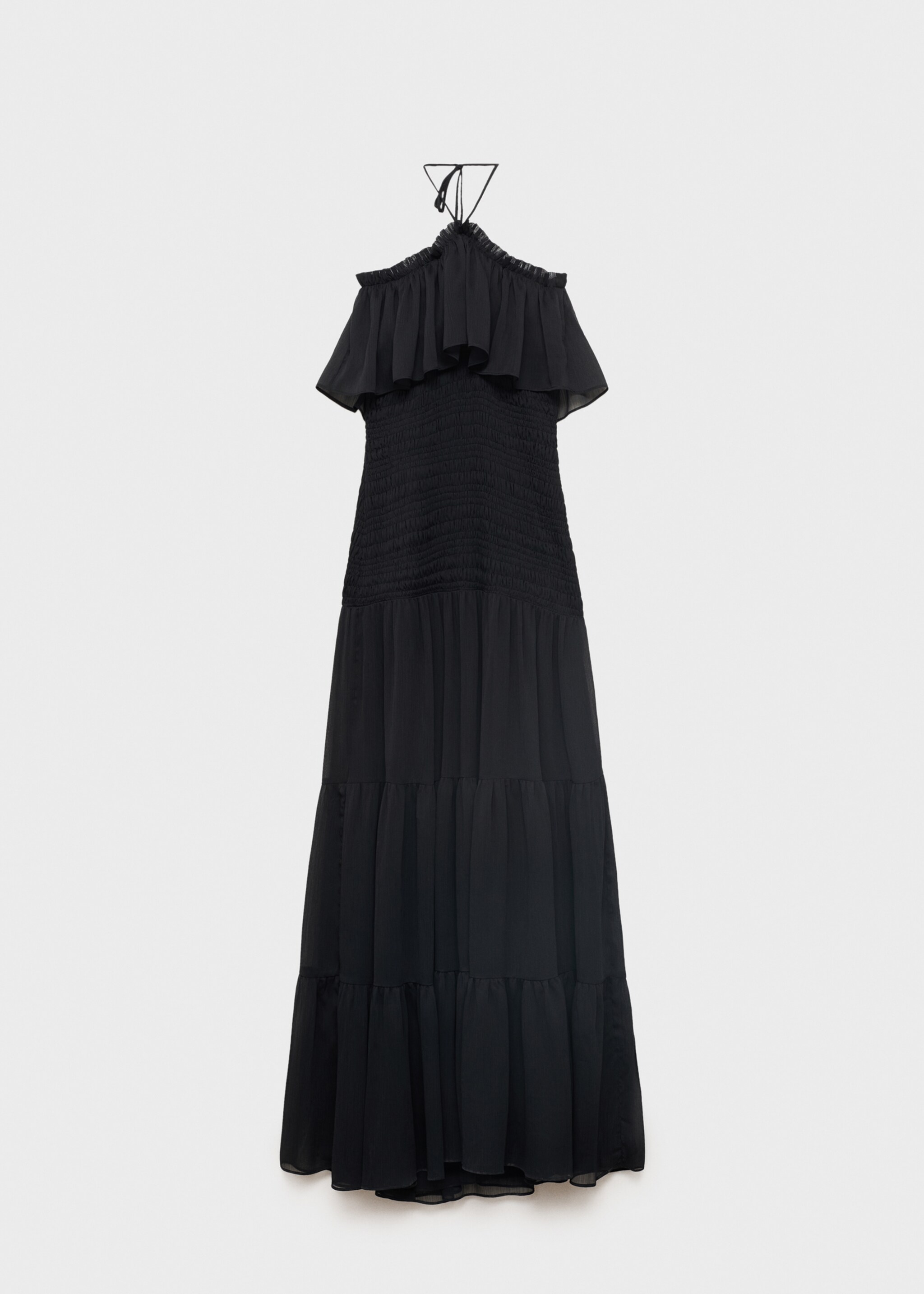 Robe maxi volant - Article sans modèle, Noir. Ref: 17001279-00.