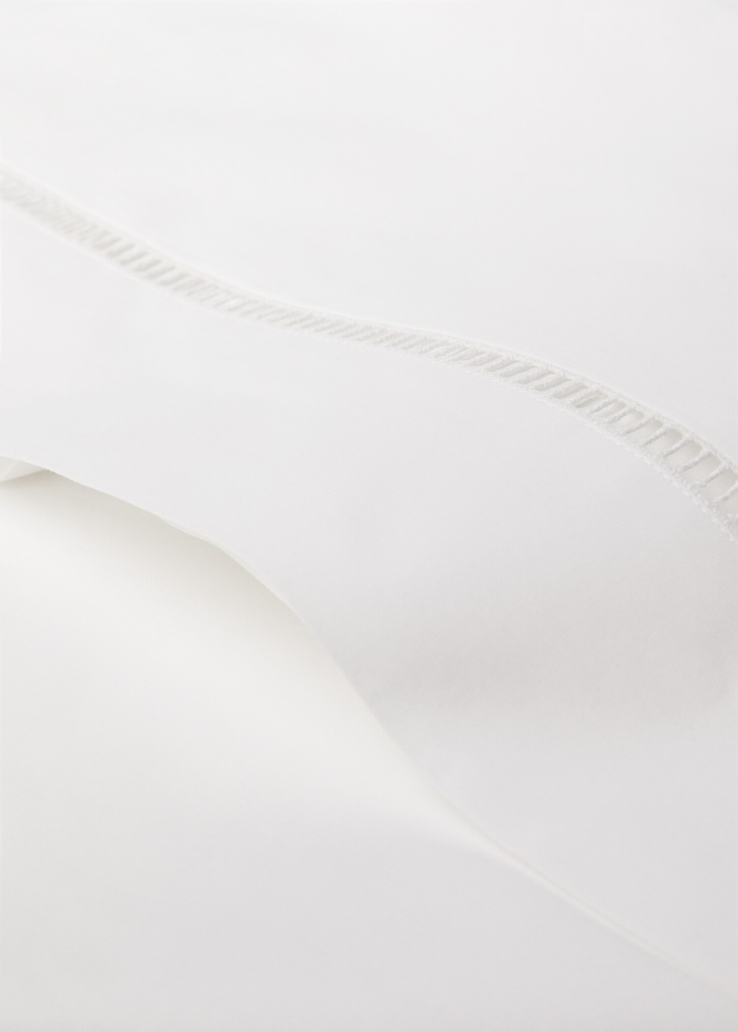 Cotton percale hemstitched top sheet for 135/140 cm bed - Details of the article 3