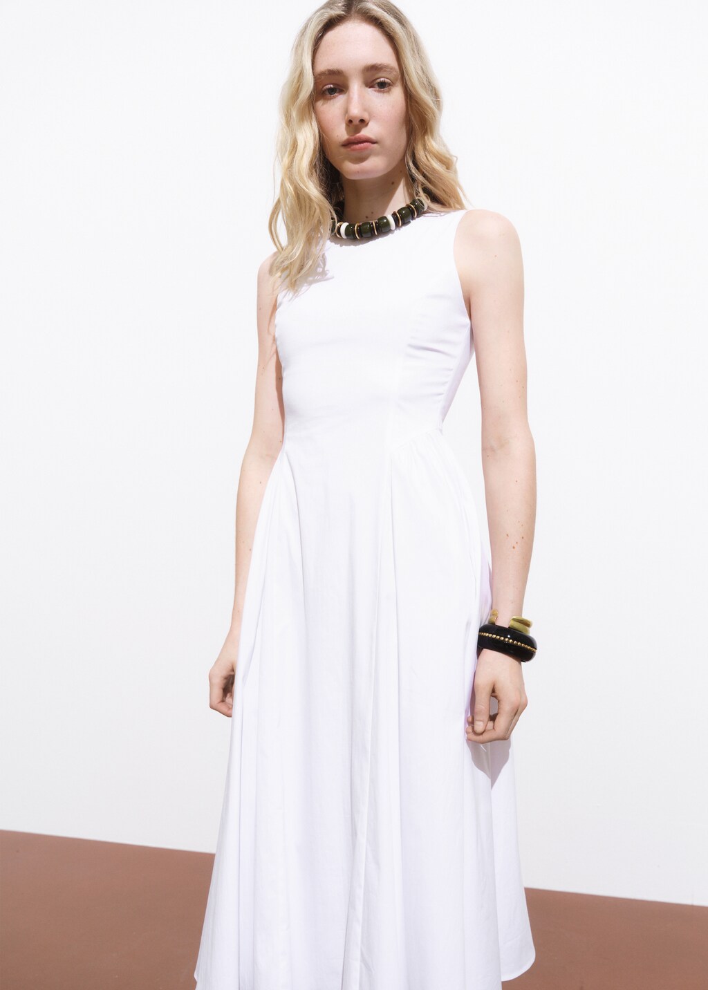 Flared midi-dress