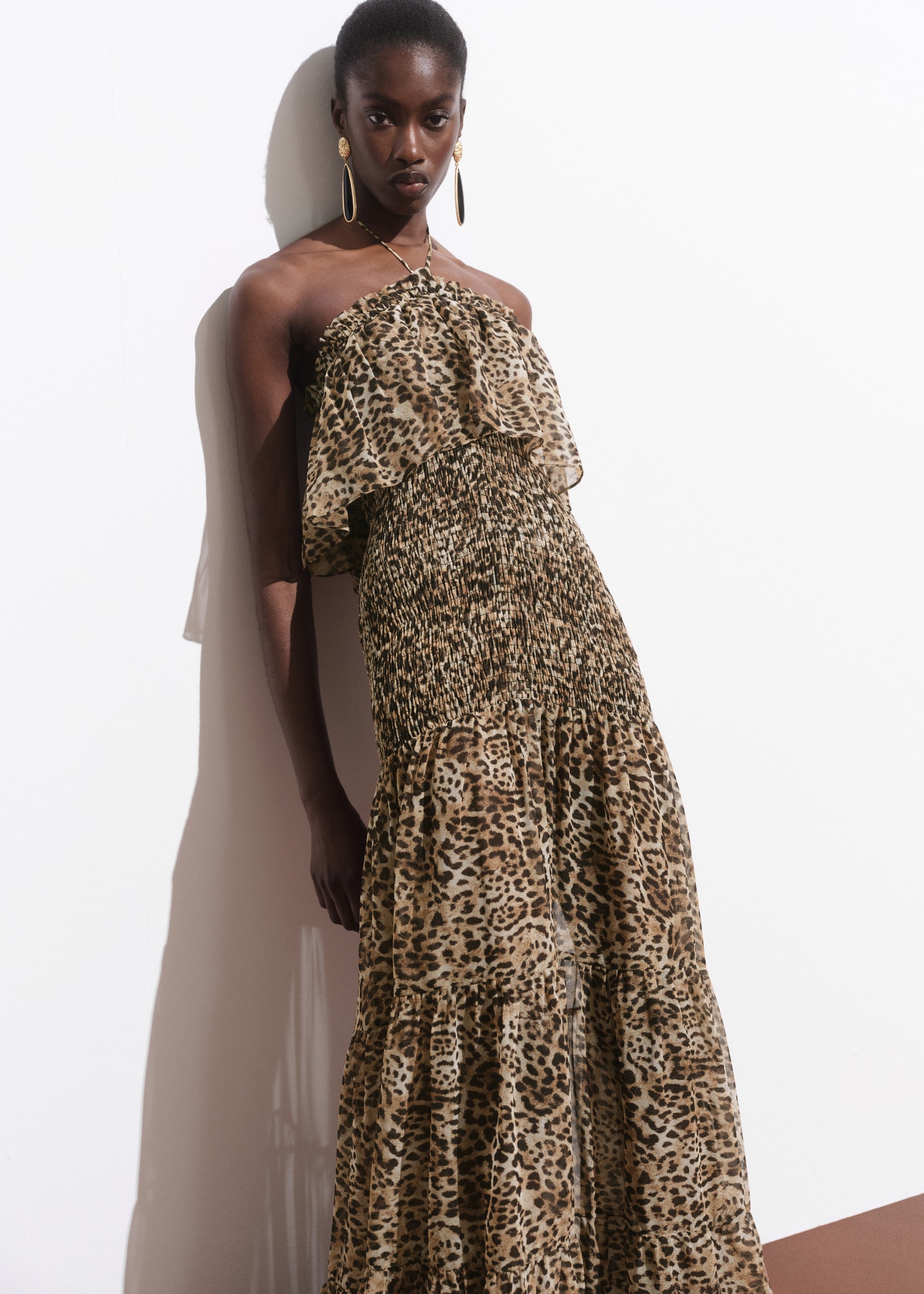 Leopard-print maxi-dress - Medium plane
