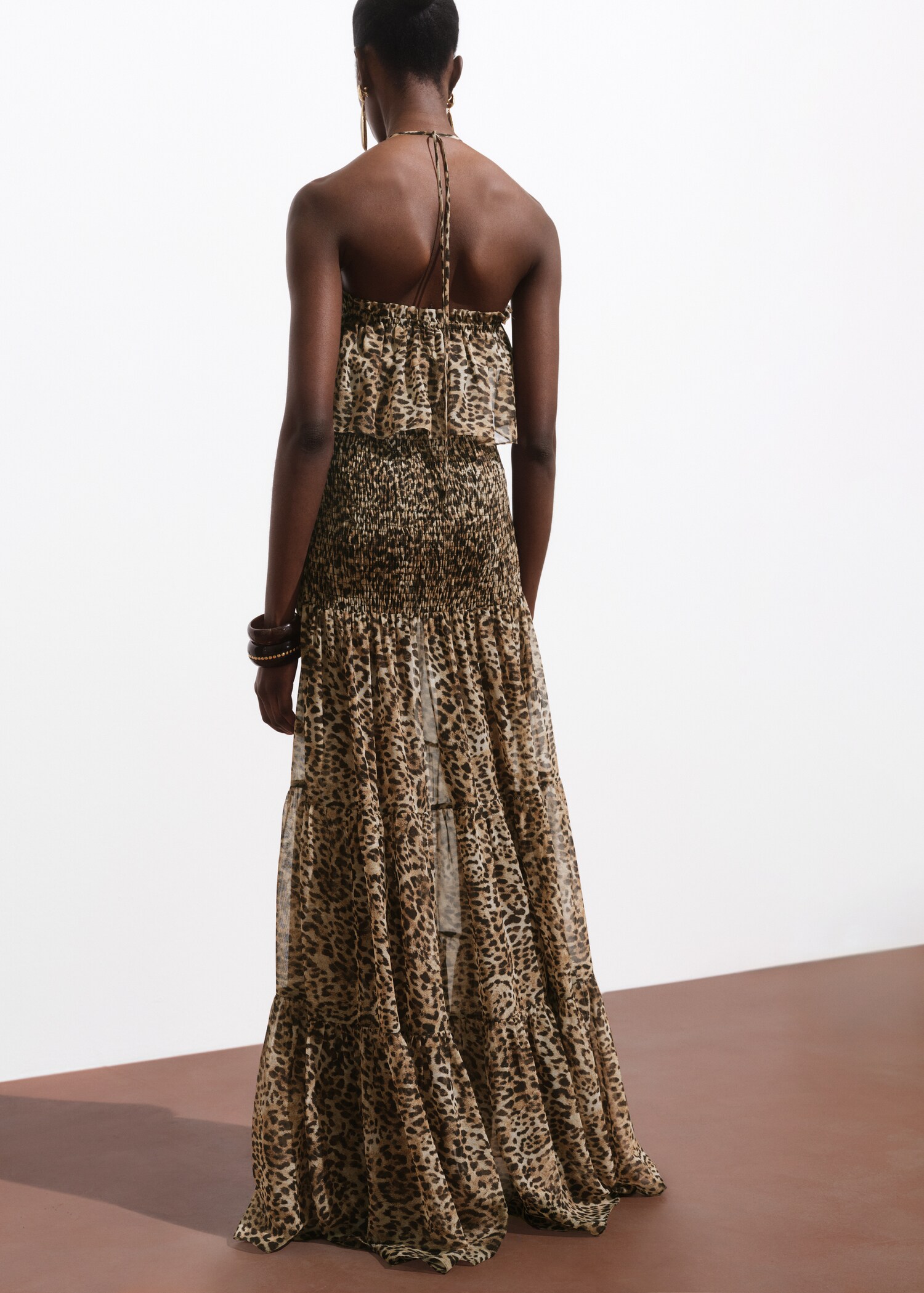Leopard-print maxi-dress - Reverse of the article
