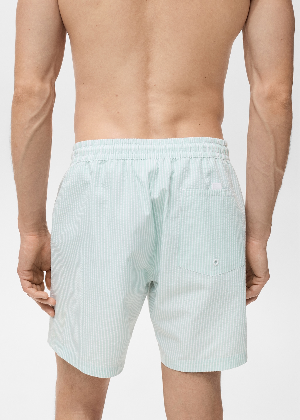 Seersucker swimming trunks