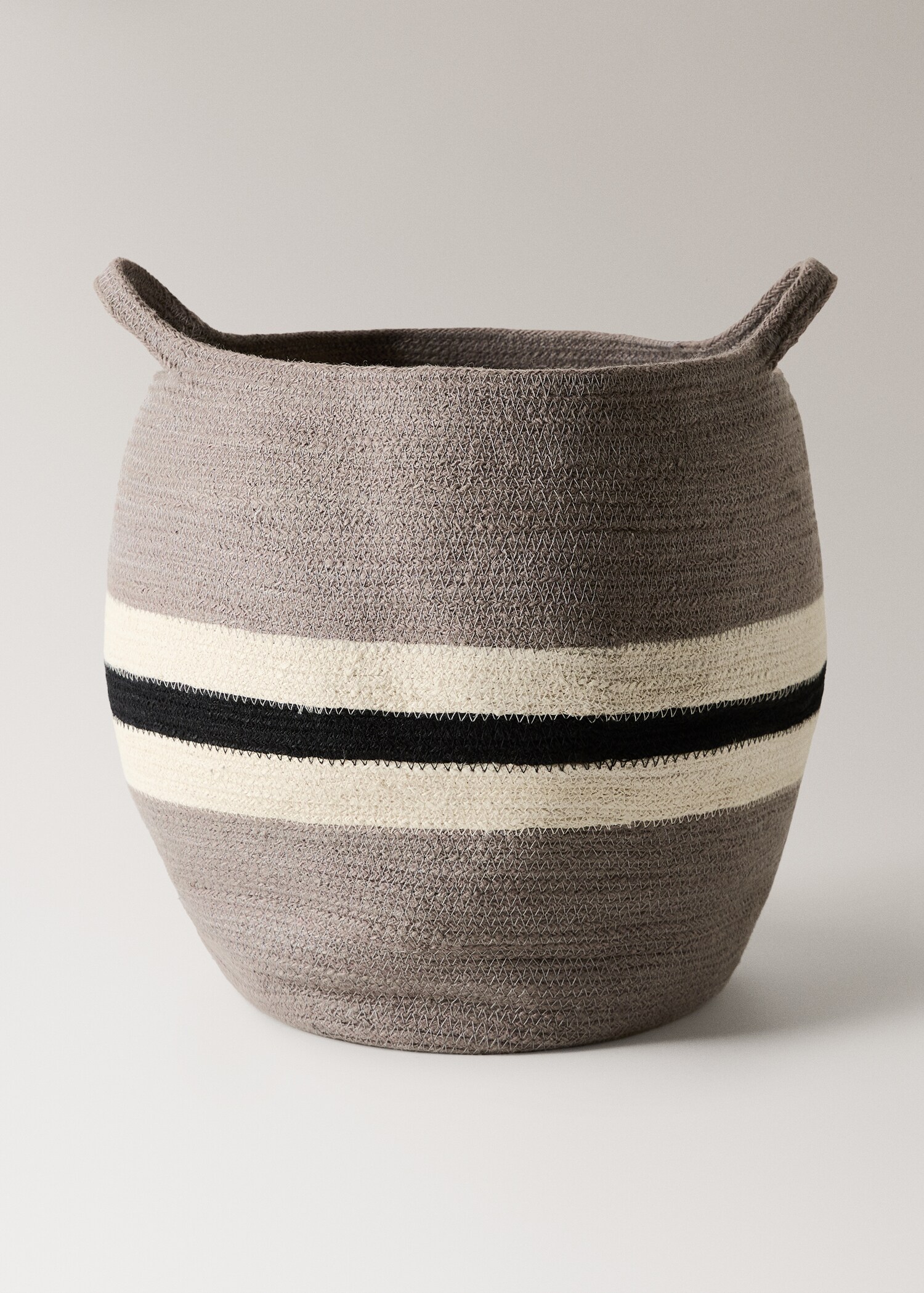 Large striped jute basket - Προϊόν χωρίς μοντέλο