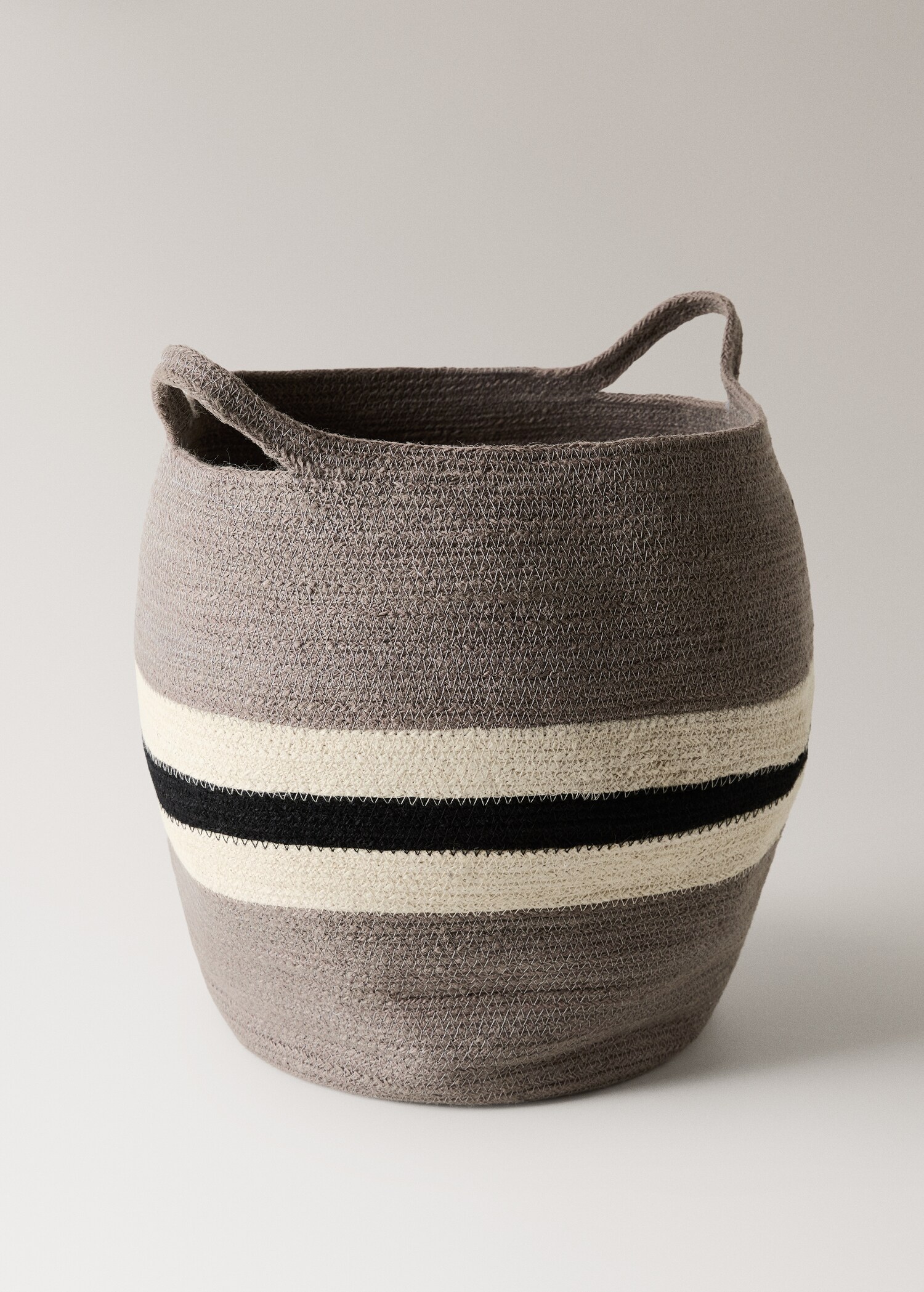 Large striped jute basket - Λεπτομέρεια του προϊόντος 1